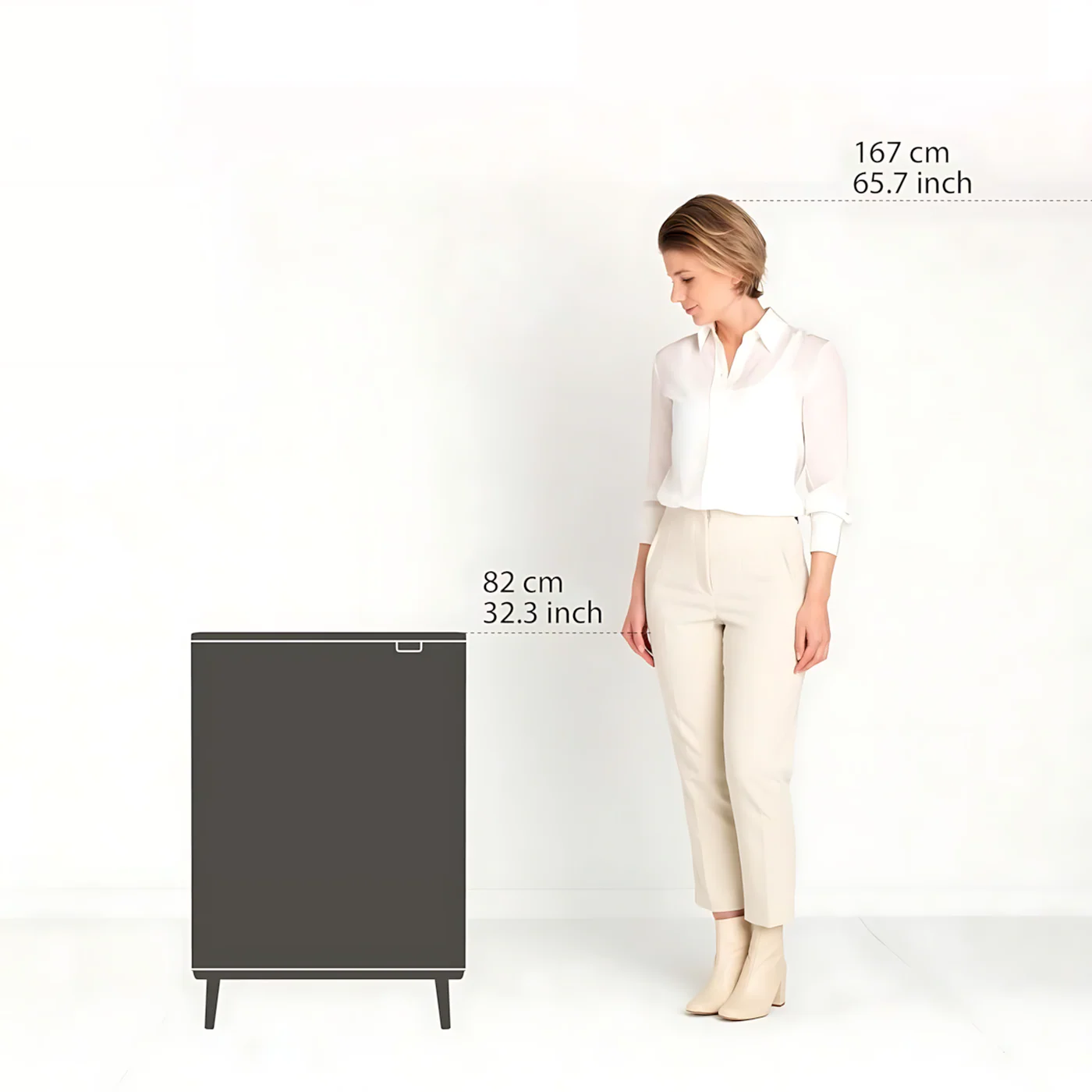 Brabantia Bo Touch Bin Hi 60 Liter Matt Black - Image 6