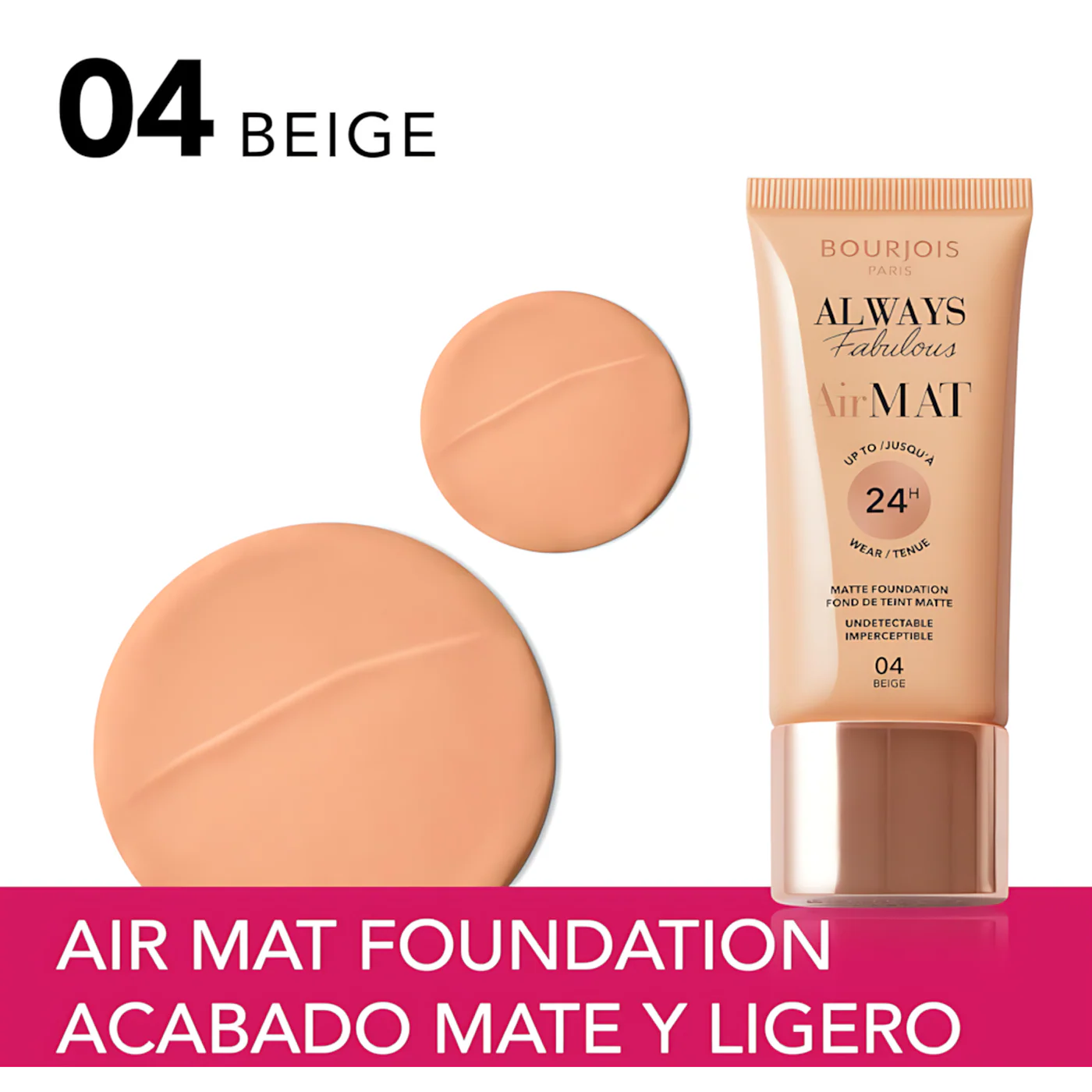 Bourjois Air Mat 24H Foundation 03 Light Beige - Image 5