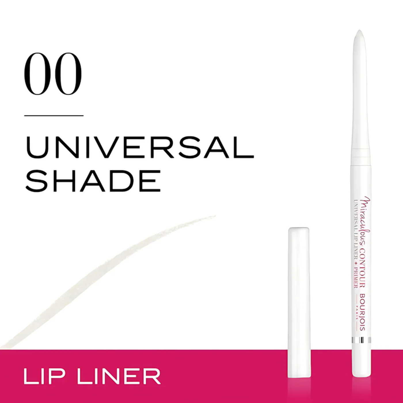 Bourjois Miraculous Contour Lip Liner & Primer Universal Shade Clear - Image 2