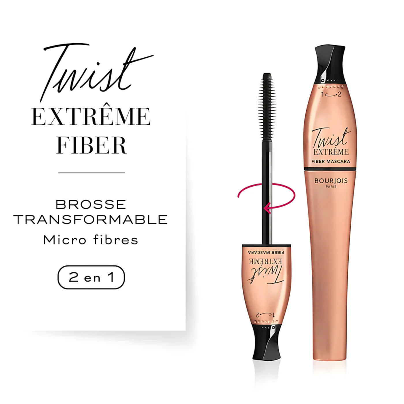 Bourjois Twist Extreme Fiber Mascara 24 Black - Image 3