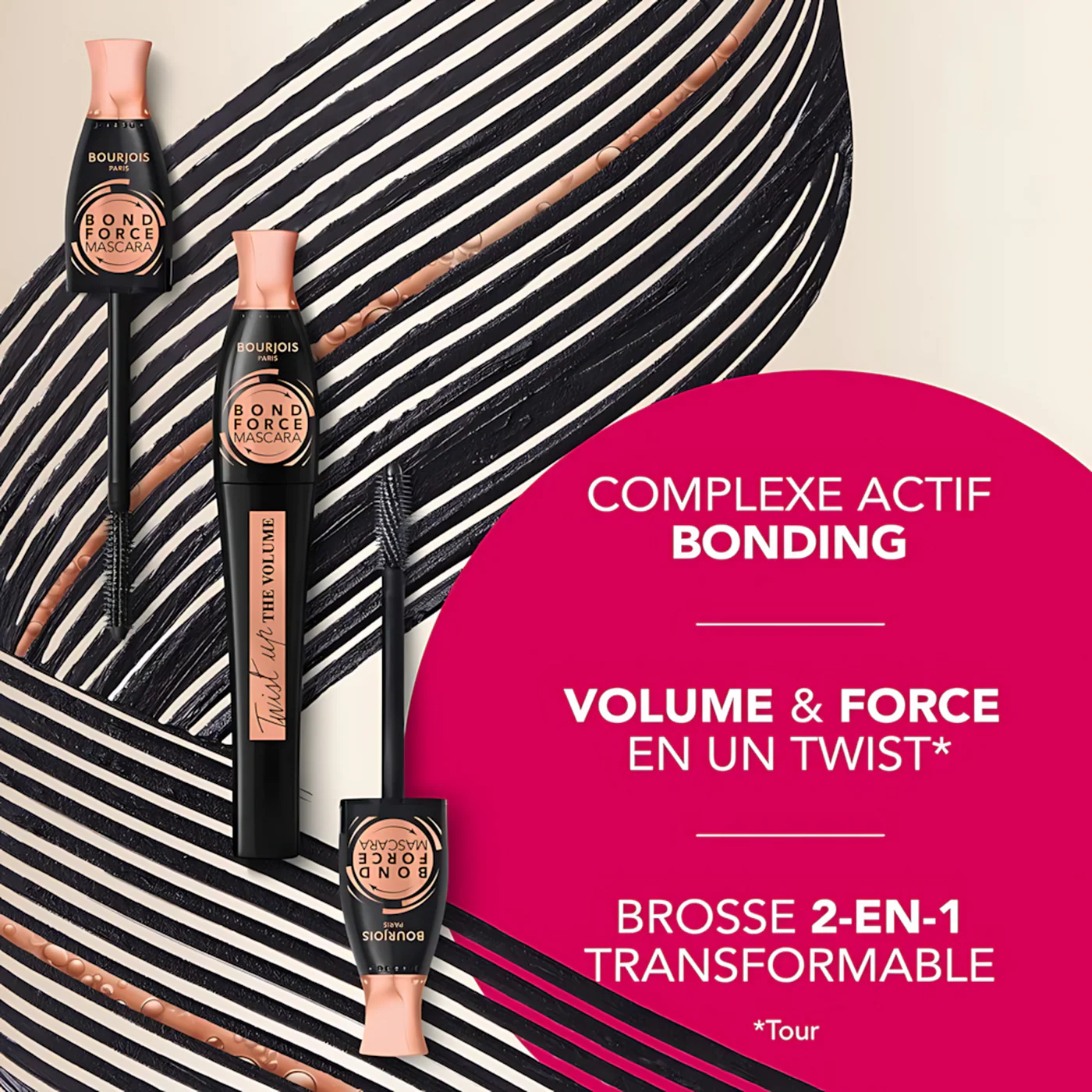Bourjois Twist Up The Volume Bond Force Mascara 01 Black - Image 4