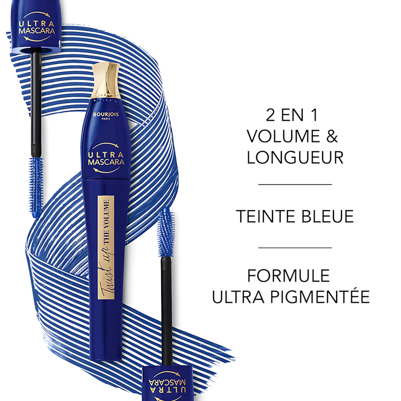 Bourjois Twist Up The Volume Mascara 2-in-1 Twistable Brush for Length & Volume Blue - Image 5