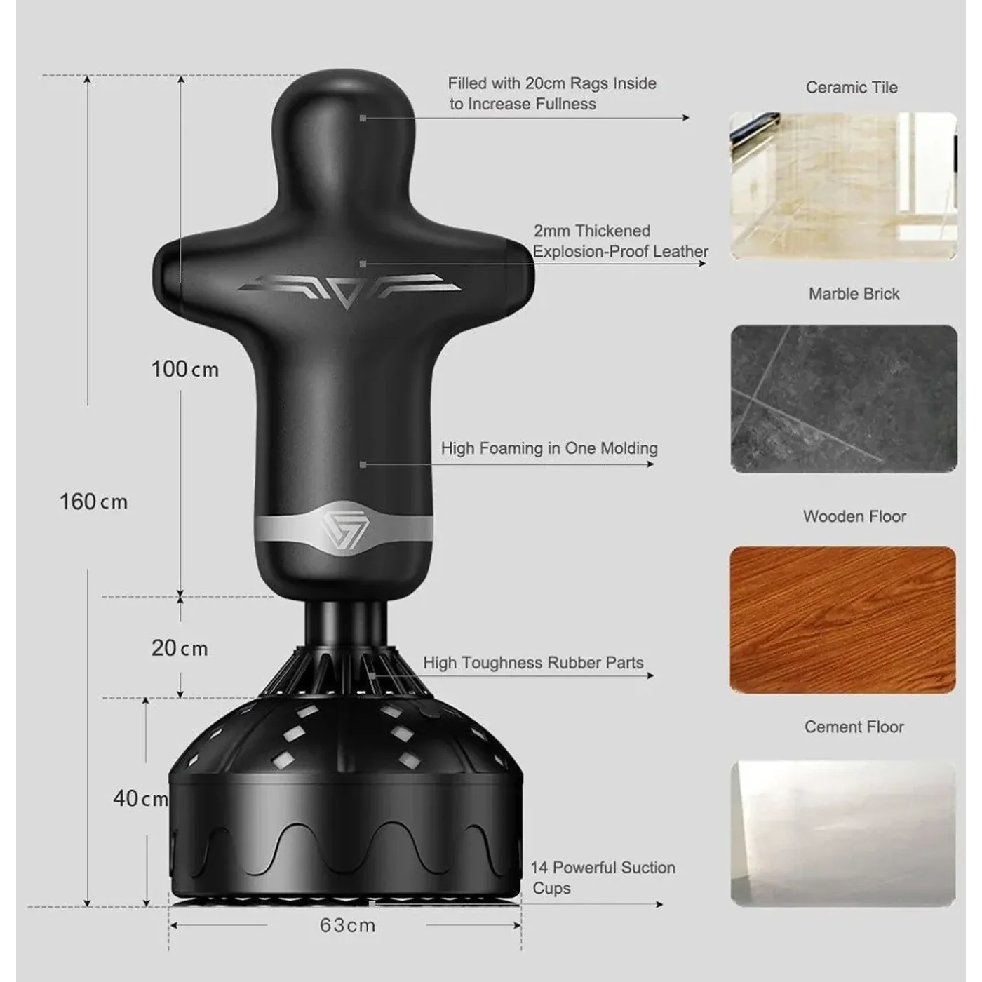 Boxing Stand 180cm - Image 4