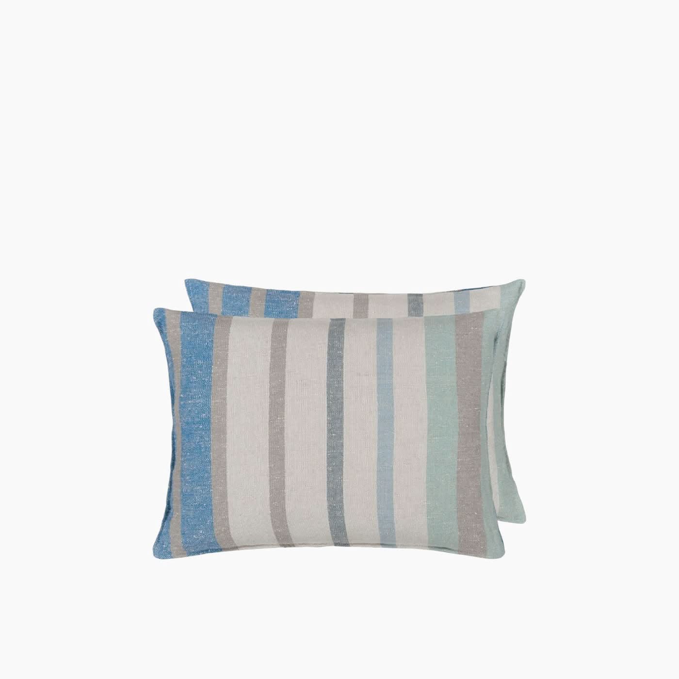 Designers Guild Brera Corso Aqua Linen Cushion