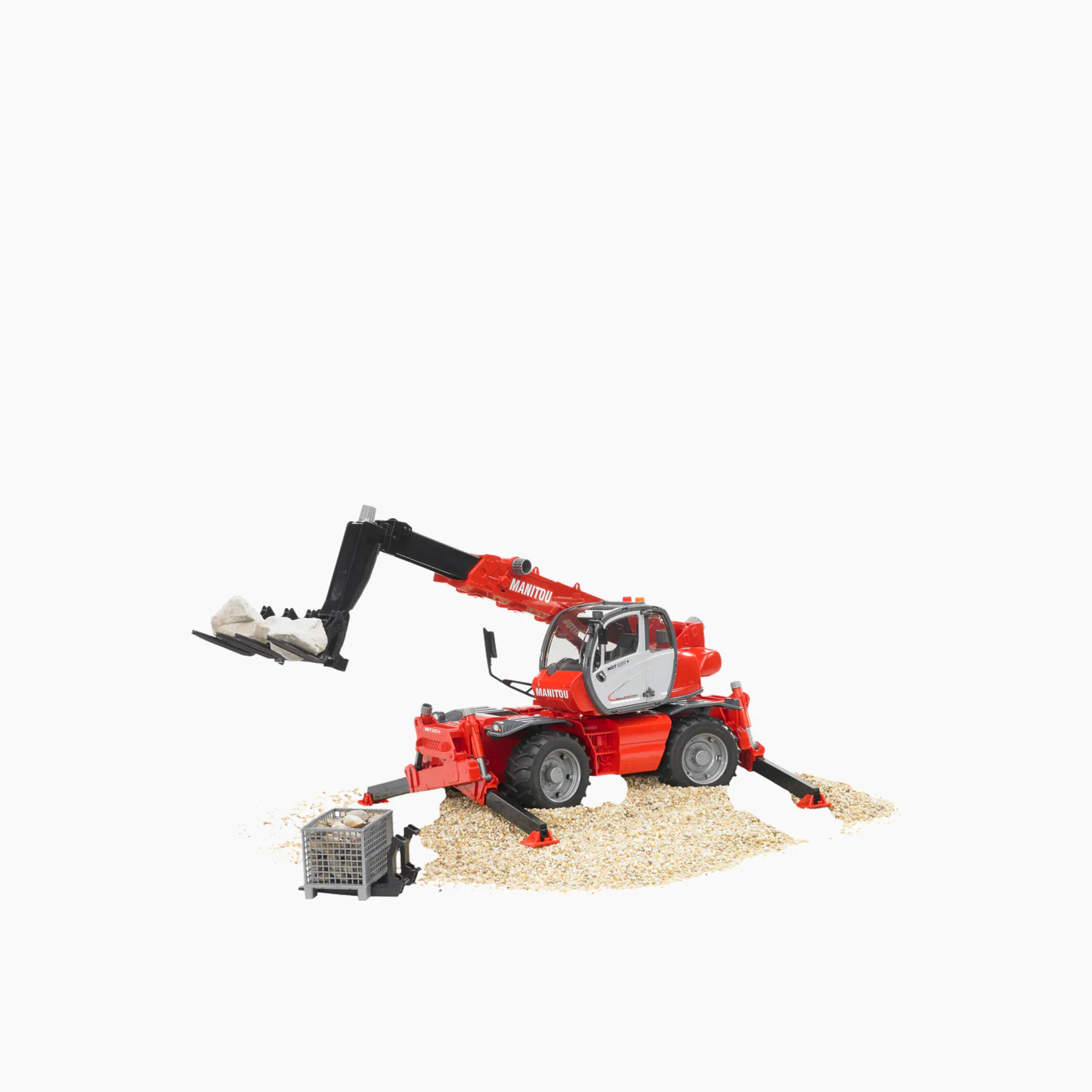 Bruder Manitou Telescopic Forklift MRT 2150 with Accessories - Image 6
