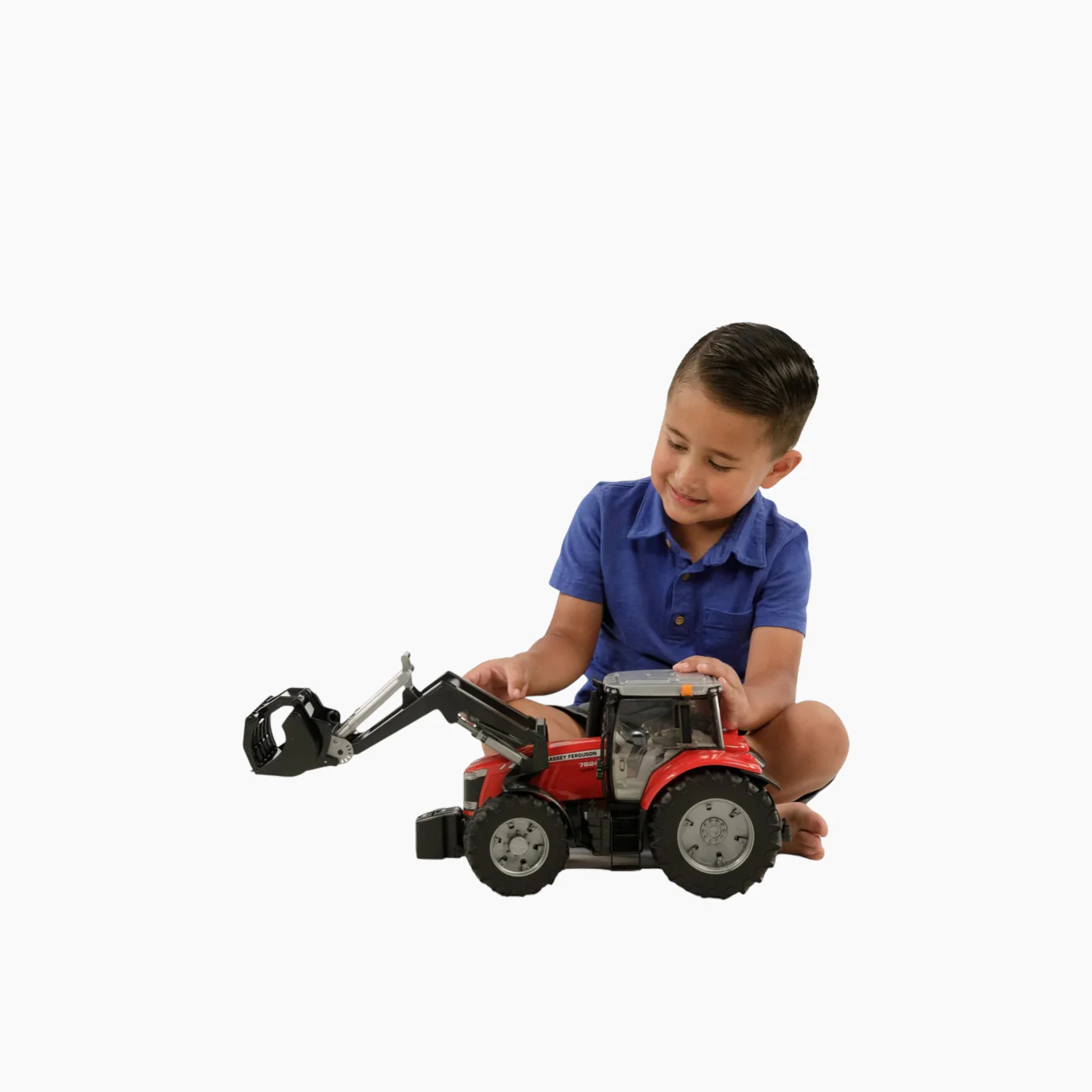 Bruder Massey Ferguson 7624 with Frontloader - Image 6