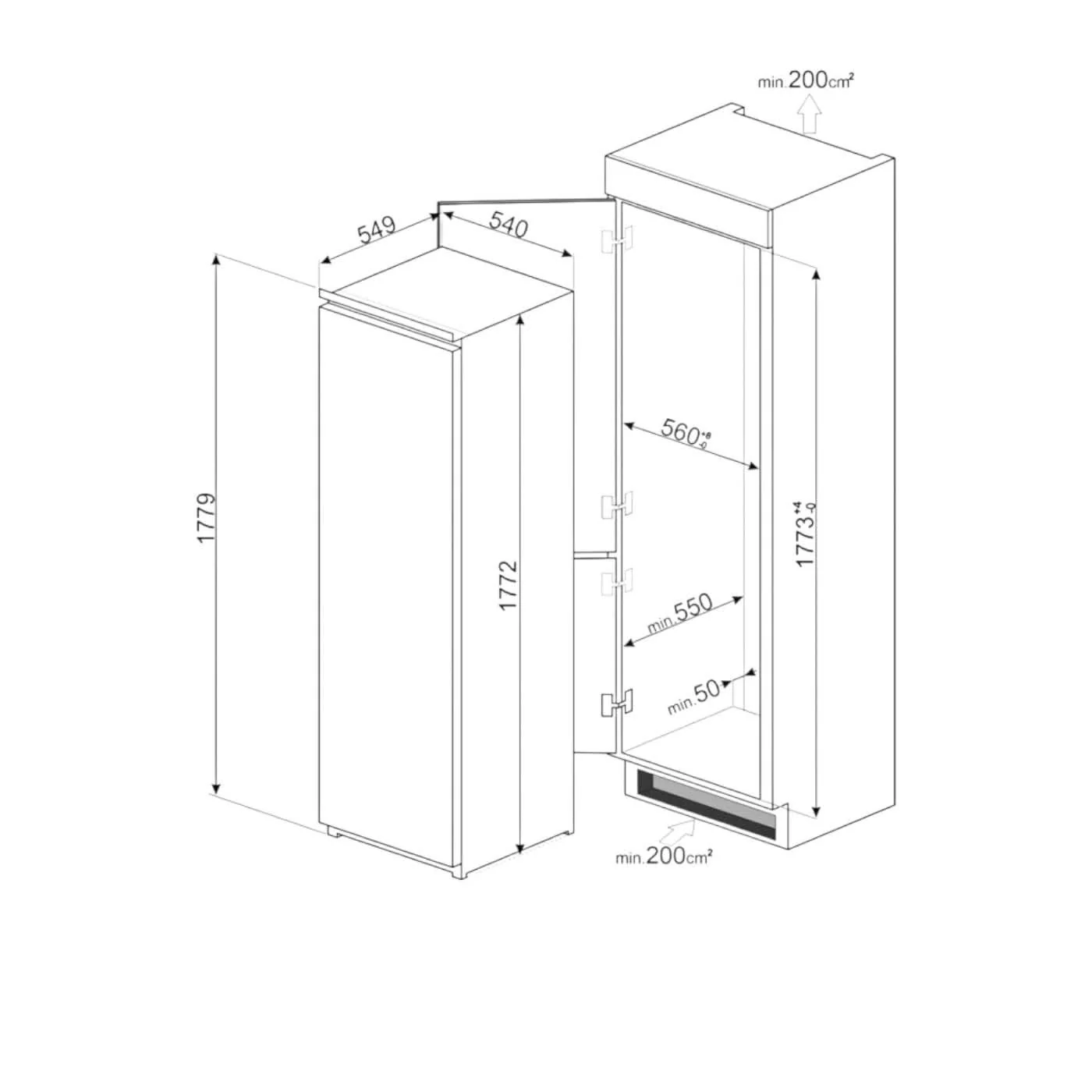 Smeg Built-In Refrigerator Refrigerator - Image 2