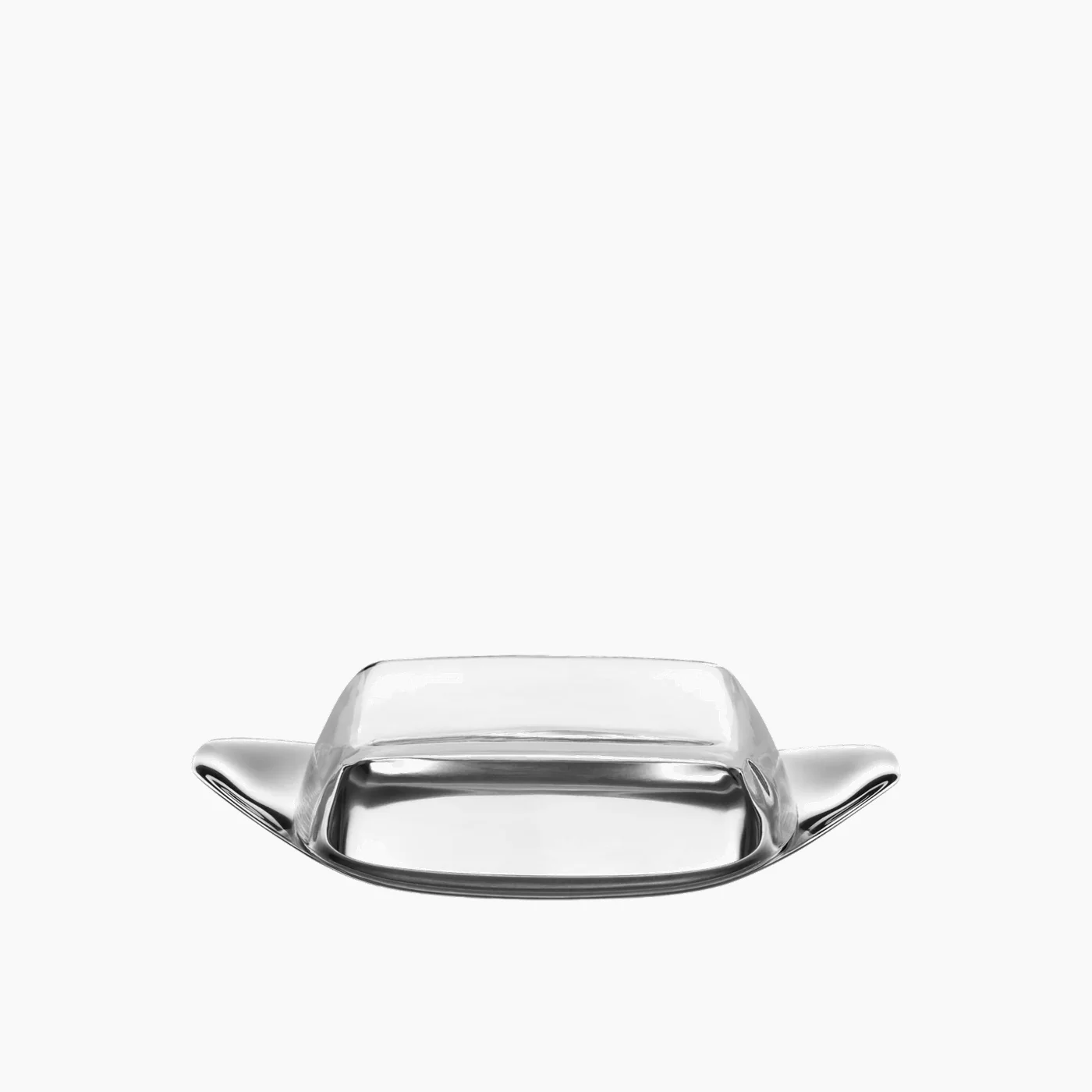 WMF Butter Dish Wagenfeld Stainlees Steel with Plastic Cover