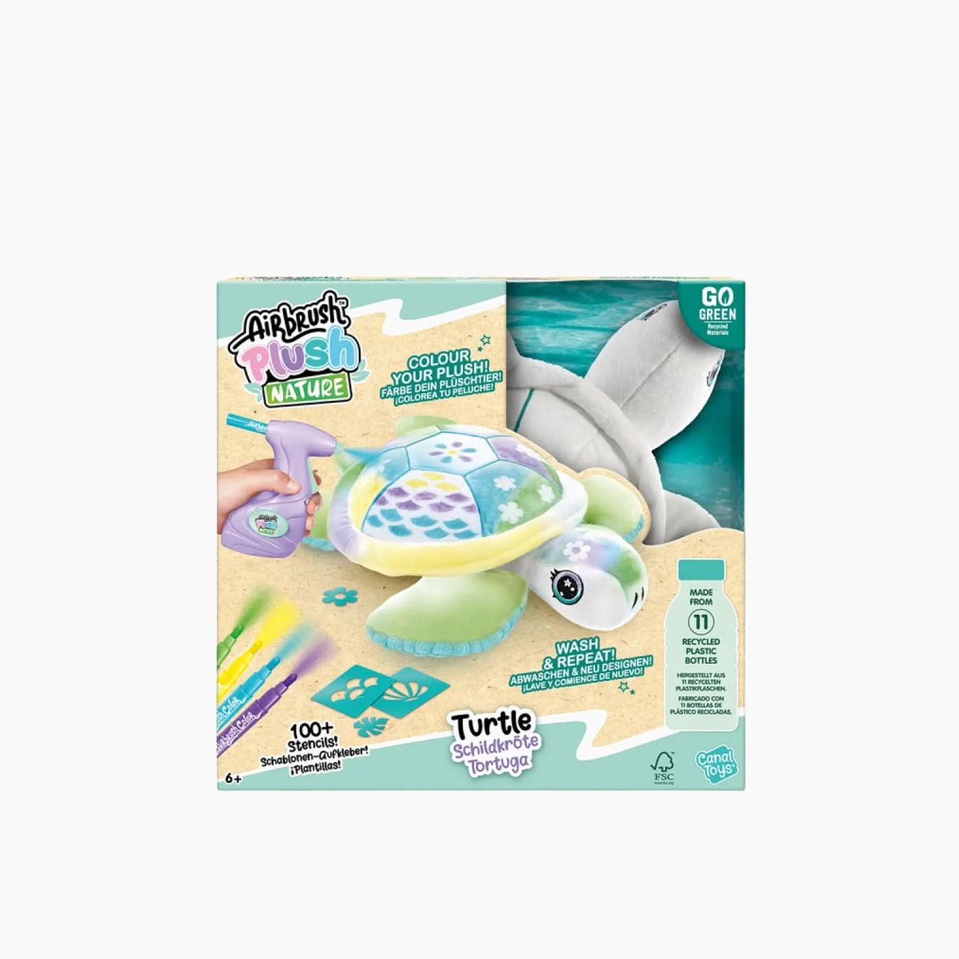Canal Toys Airbrush Plush Turtle - Image 2