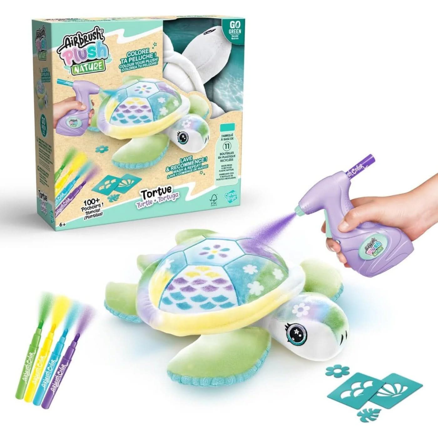 Canal Toys Airbrush Plush Turtle - Image 4