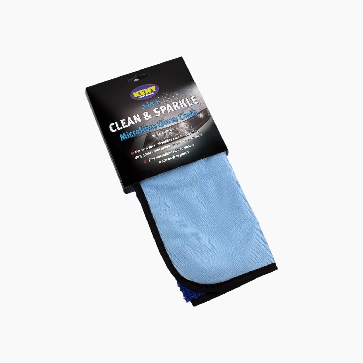 Kent 2 In 1 Clean & Sparkle Microfiber Glass Cloth