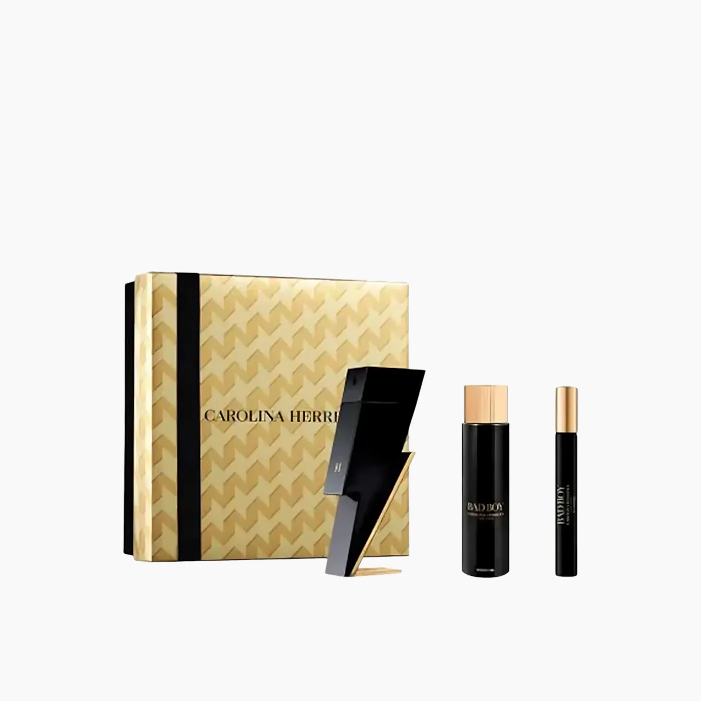 Carolina Herrera Bad Boy EDT 100Ml + EDT 10Ml + Shower Gel 100Ml Gift Set For Men - Image 3