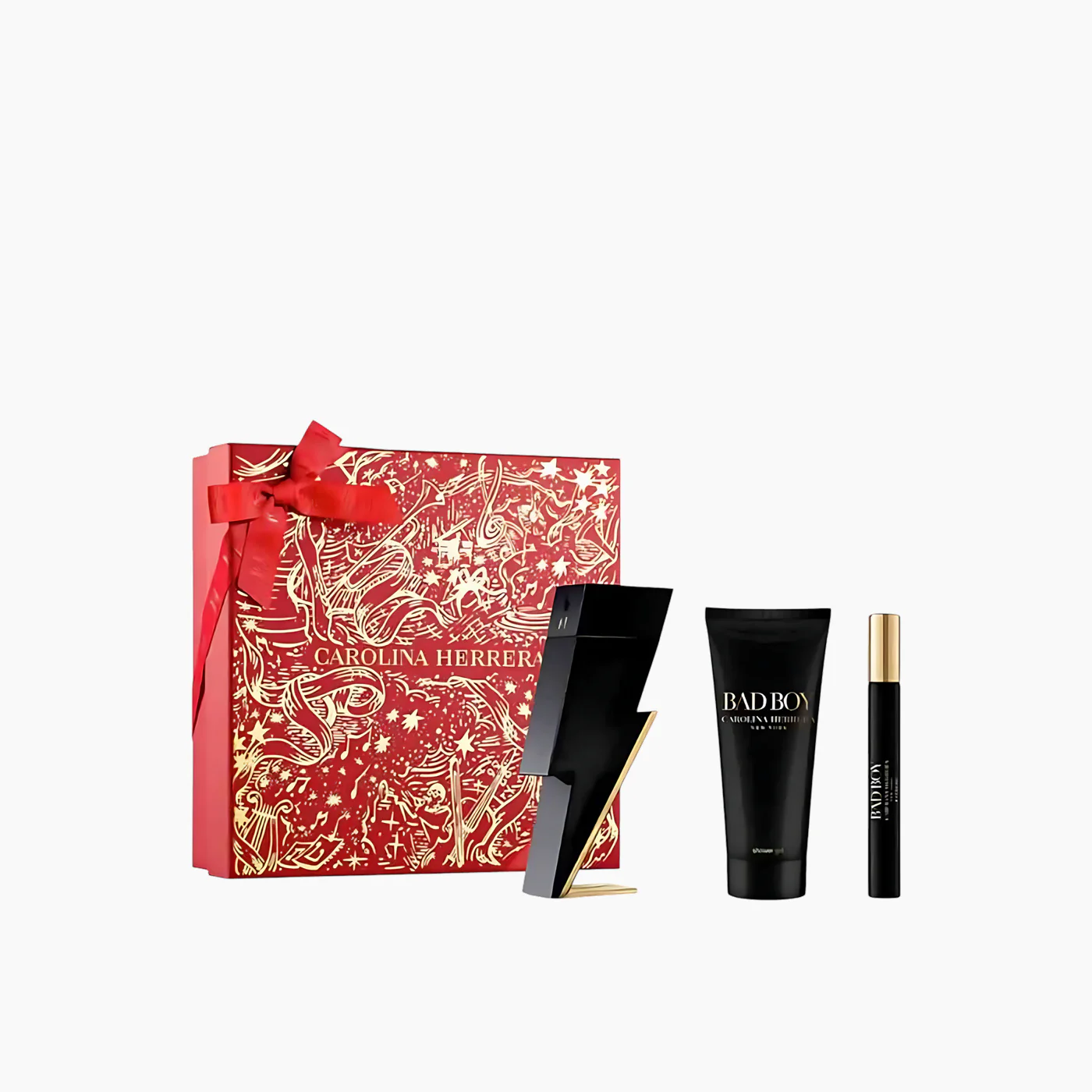 Carolina Herrera Bad Boy EDT 100Ml + EDT 10Ml + Shower Gel 100Ml Gift Set For Men - Image 4