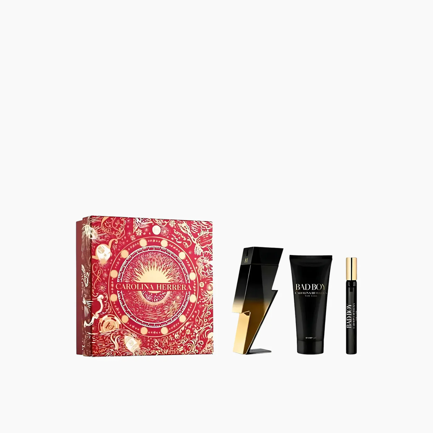 Carolina Herrera Bad Boy Extreme EDP 100Ml + EDP 10Ml + Shower Gel 100Ml Gift Set For Men