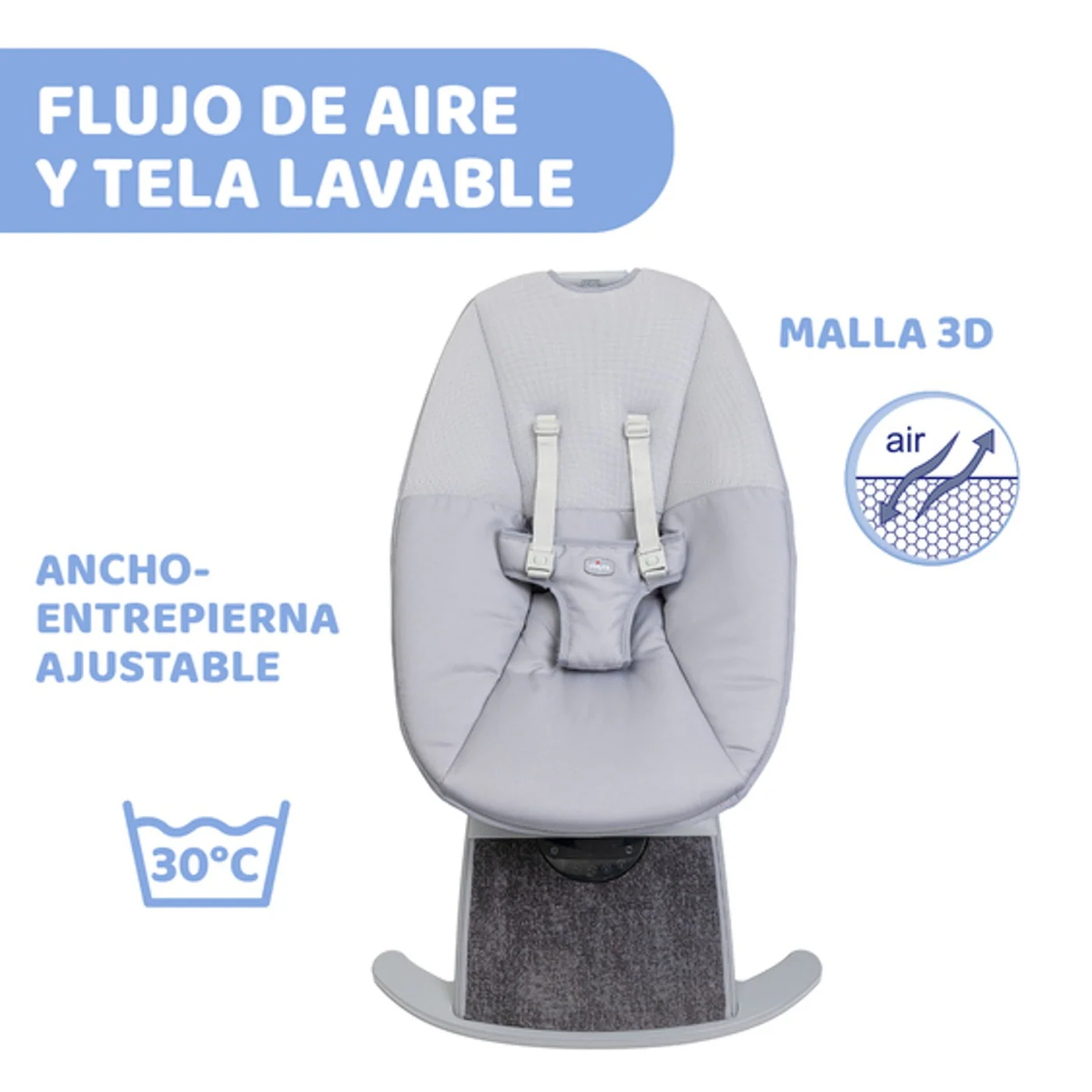Chicco Comfy Wave Baby Bouncer Silverspring - Image 6