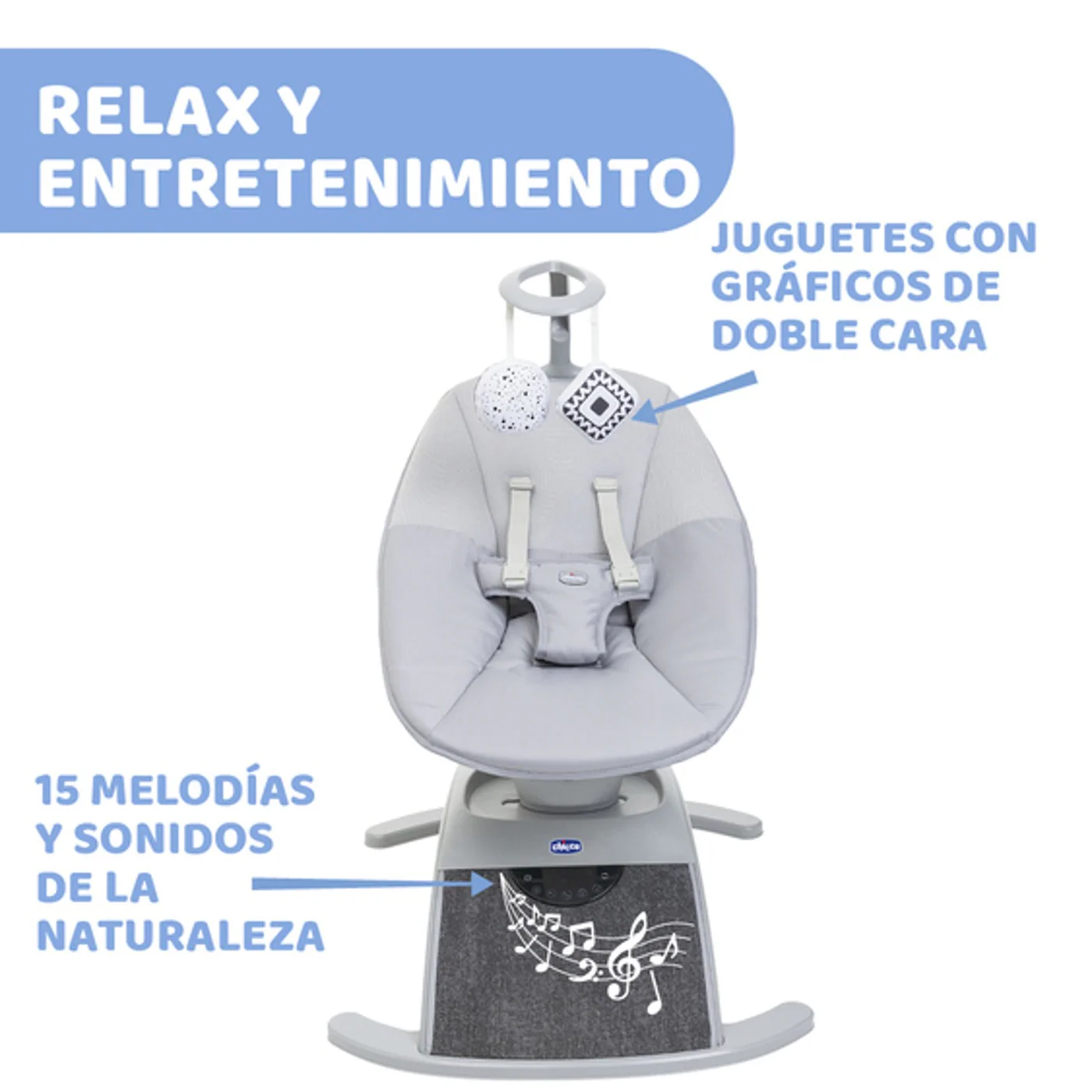 Chicco Comfy Wave Baby Bouncer Silverspring - Image 8