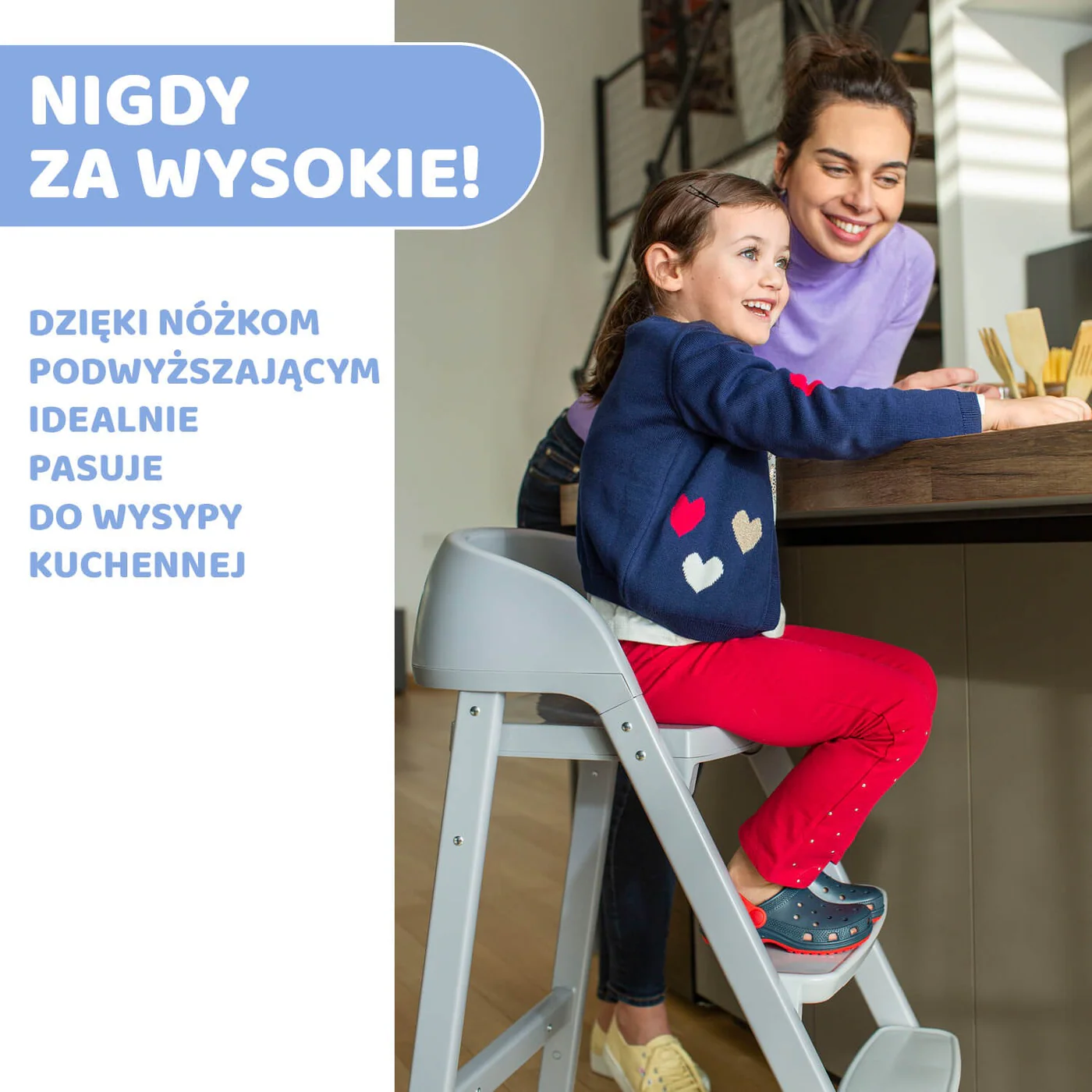 Chicco Crescndo Up Highchair Enta Black Re-Lux - Image 2