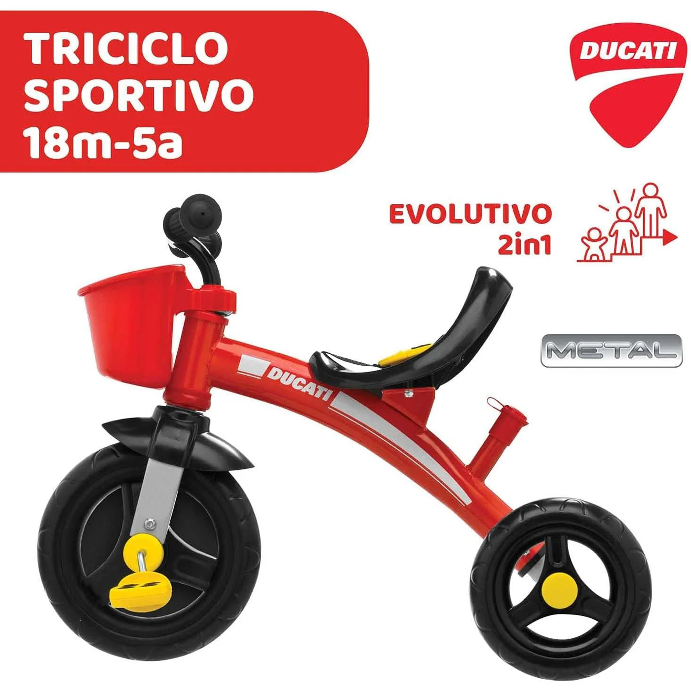 Chicco Ducati Trike U-Go With Push Mama - Image 2