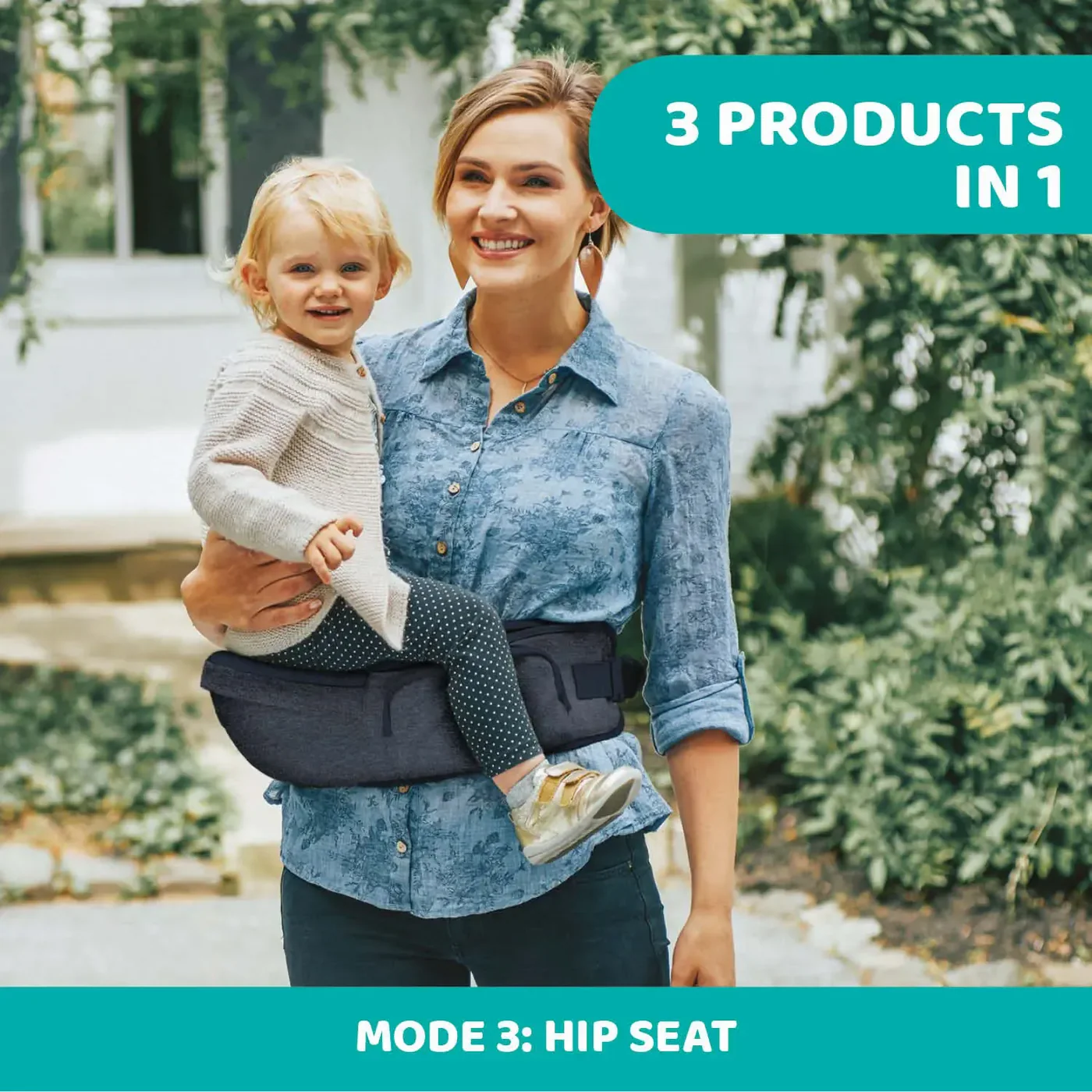 Chicco Hip Seat Baby Carrier Denim - Image 8