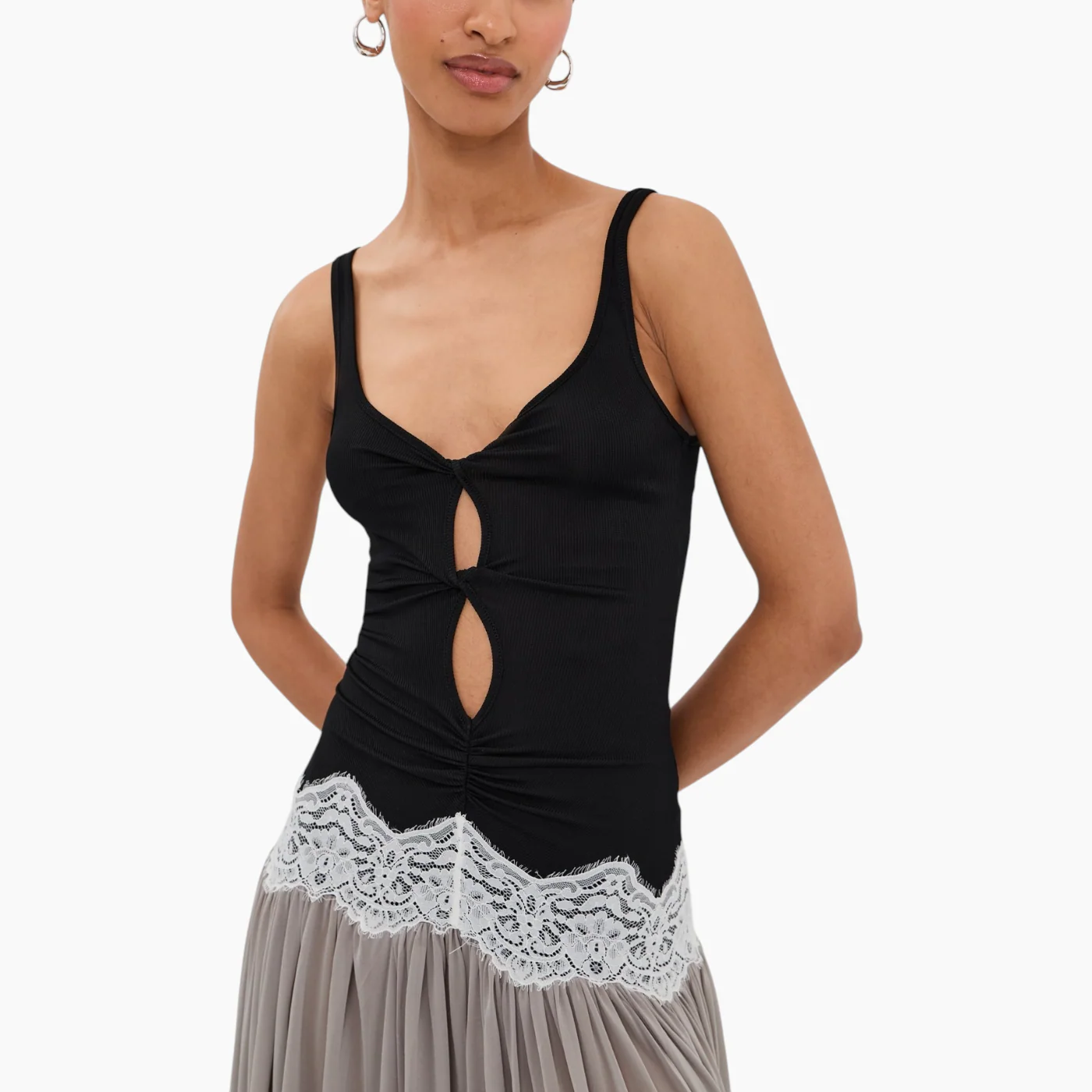 Christopher Esber Open Twist Verner Lace Tank Dress - Image 6