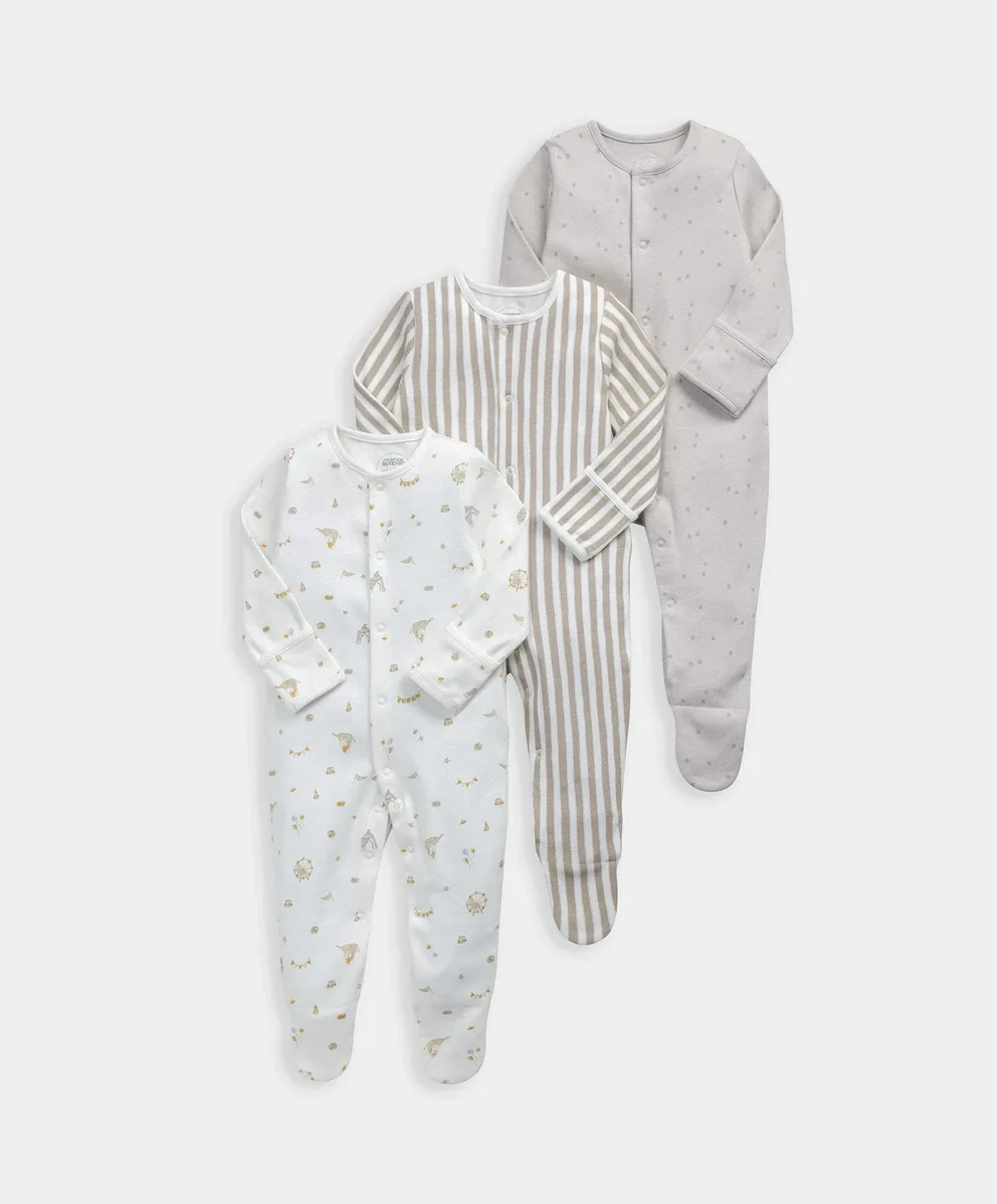 Circus Sleepsuit – Pack of three