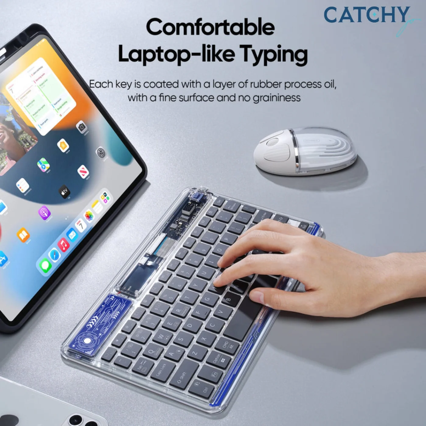 CK Series Universal Bluetooth Keyboard with 7-Color Backlight - Image 2