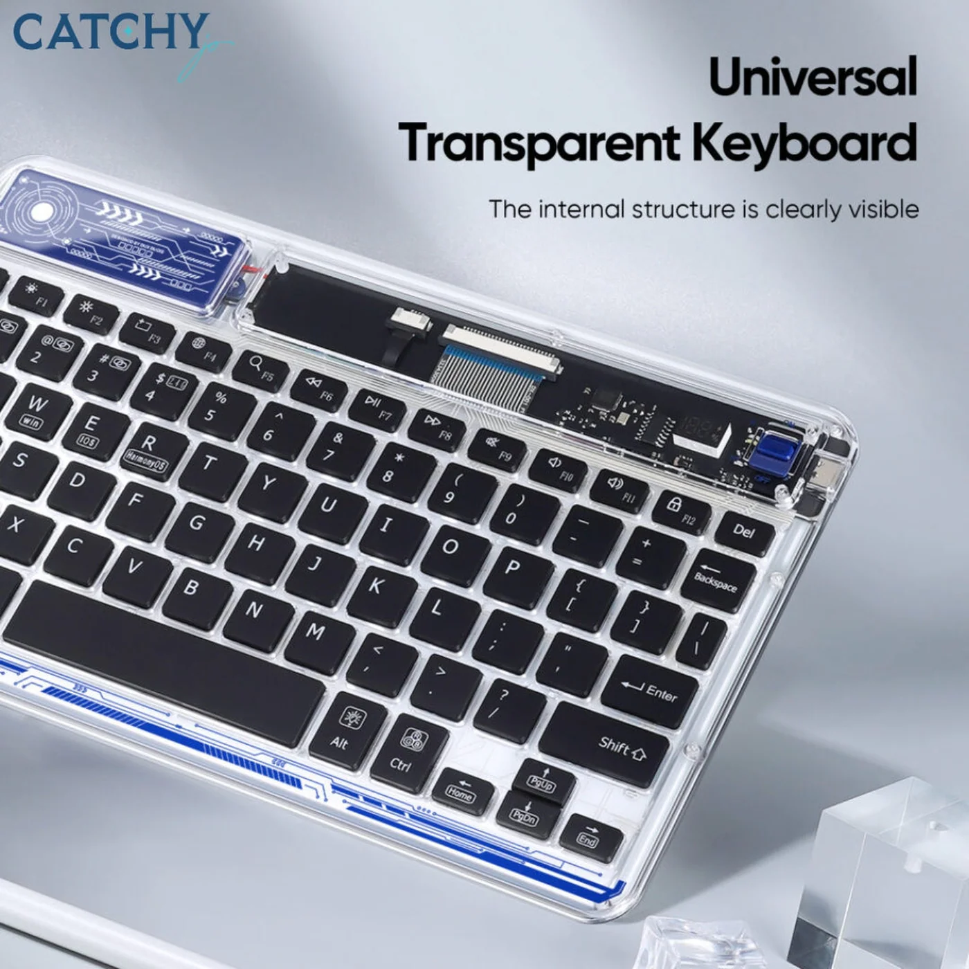 CK Series Universal Bluetooth Keyboard with 7-Color Backlight - Image 3