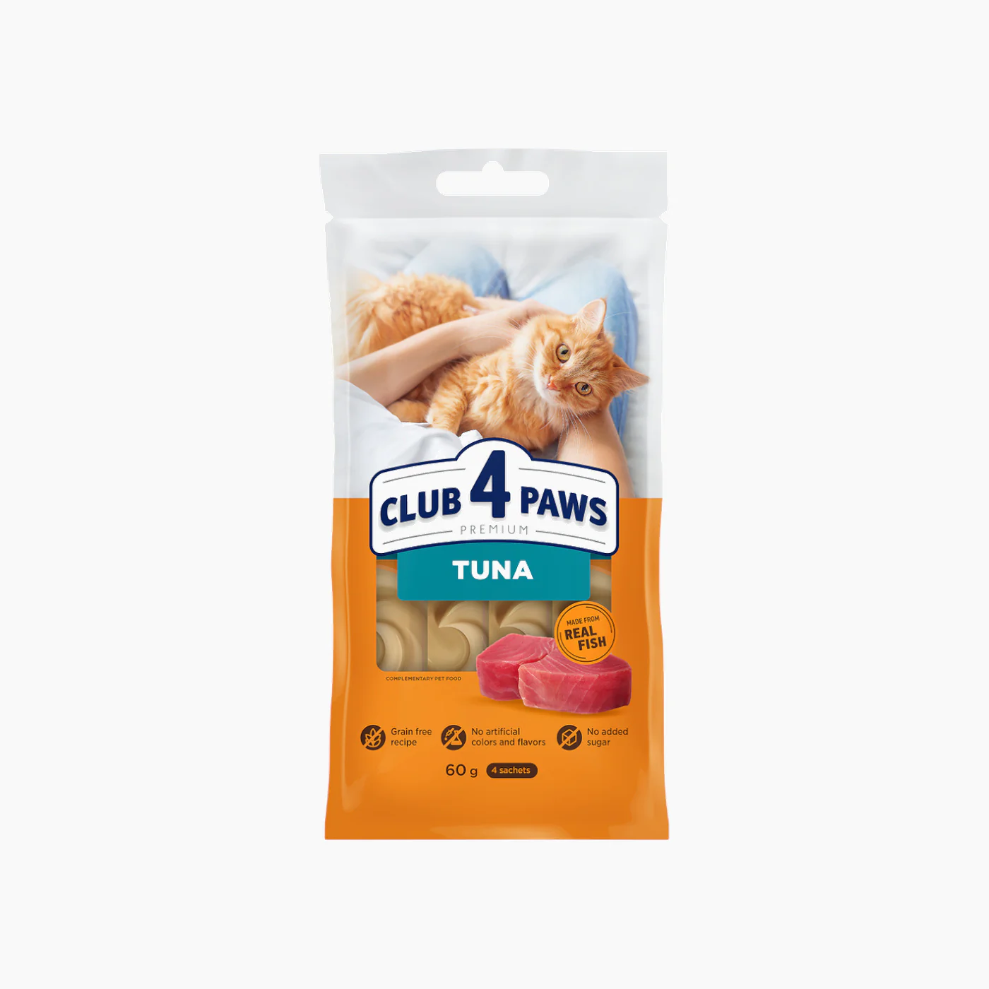 Club4Paws Cl Creamy Treats For Cats (4x0.015kg) 0.06kg - Image 2