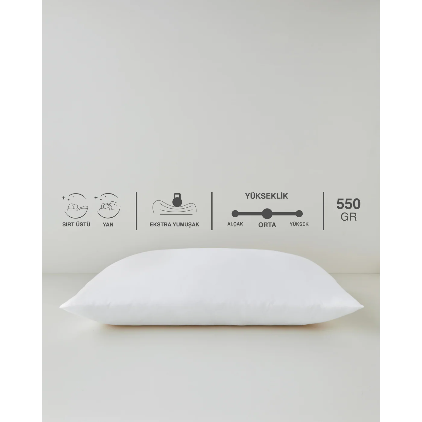 EH Living Classic Pillow 50x70 cm White - Image 5