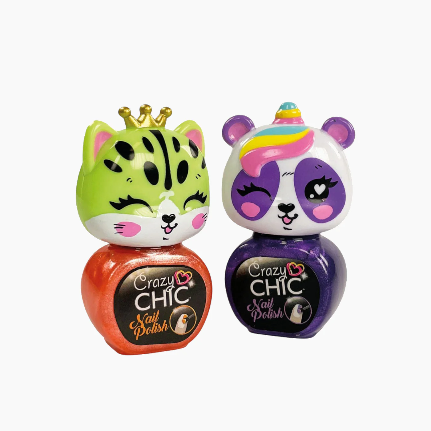 Clementoni Crazy Chic Nail Polish Orange and Purple - Image 2