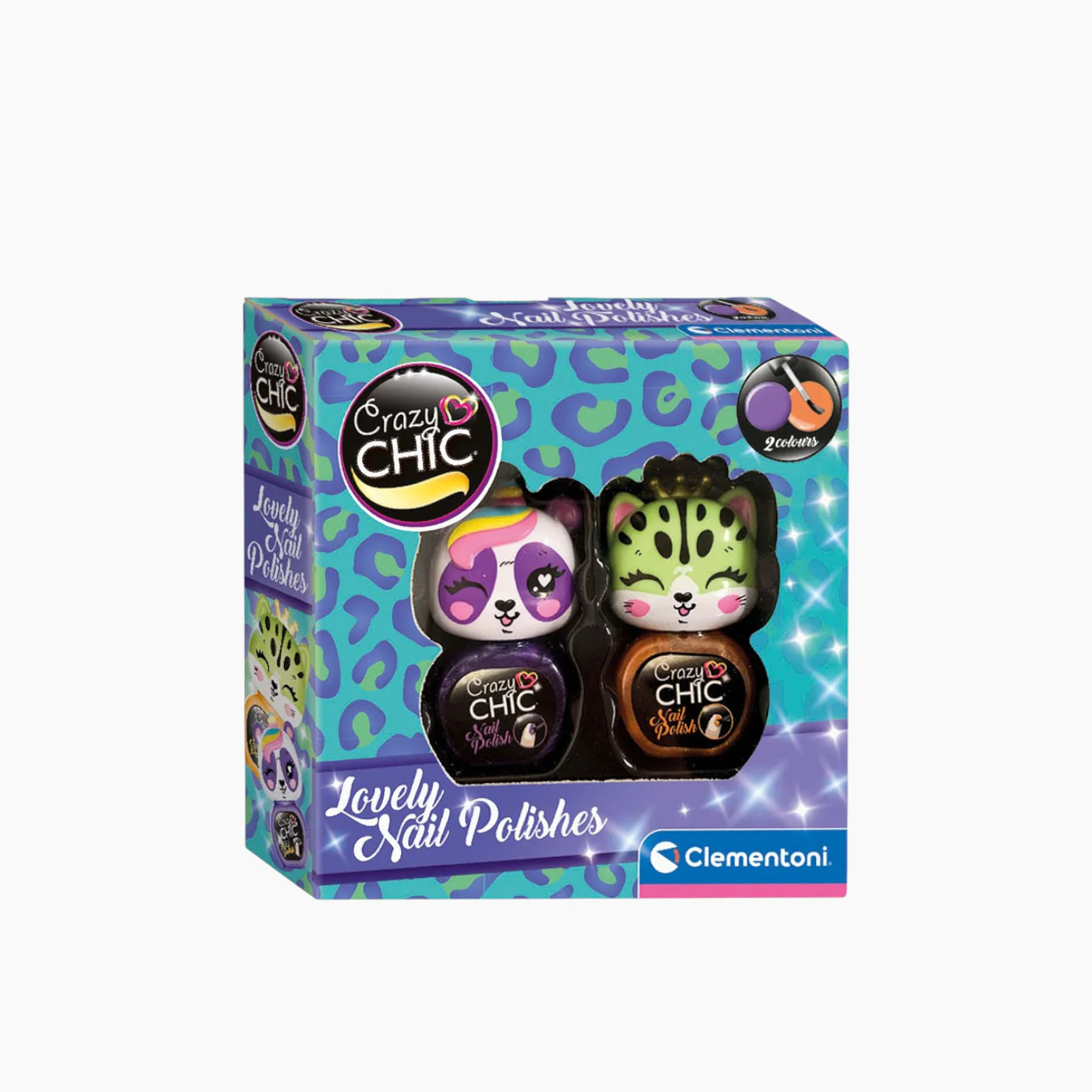 Clementoni Crazy Chic Nail Polish Orange and Purple - Image 3