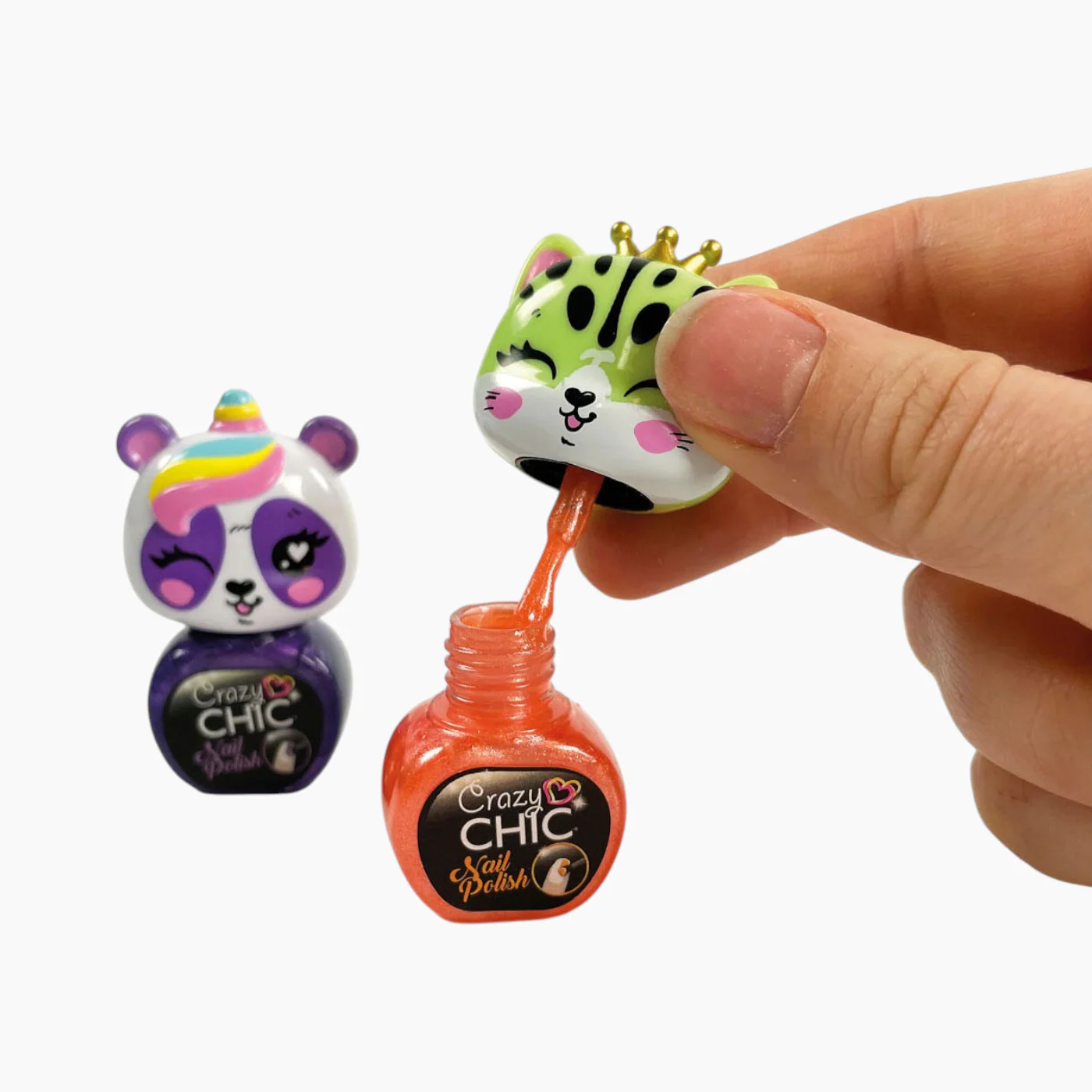 Clementoni Crazy Chic Nail Polish Orange and Purple - Image 5