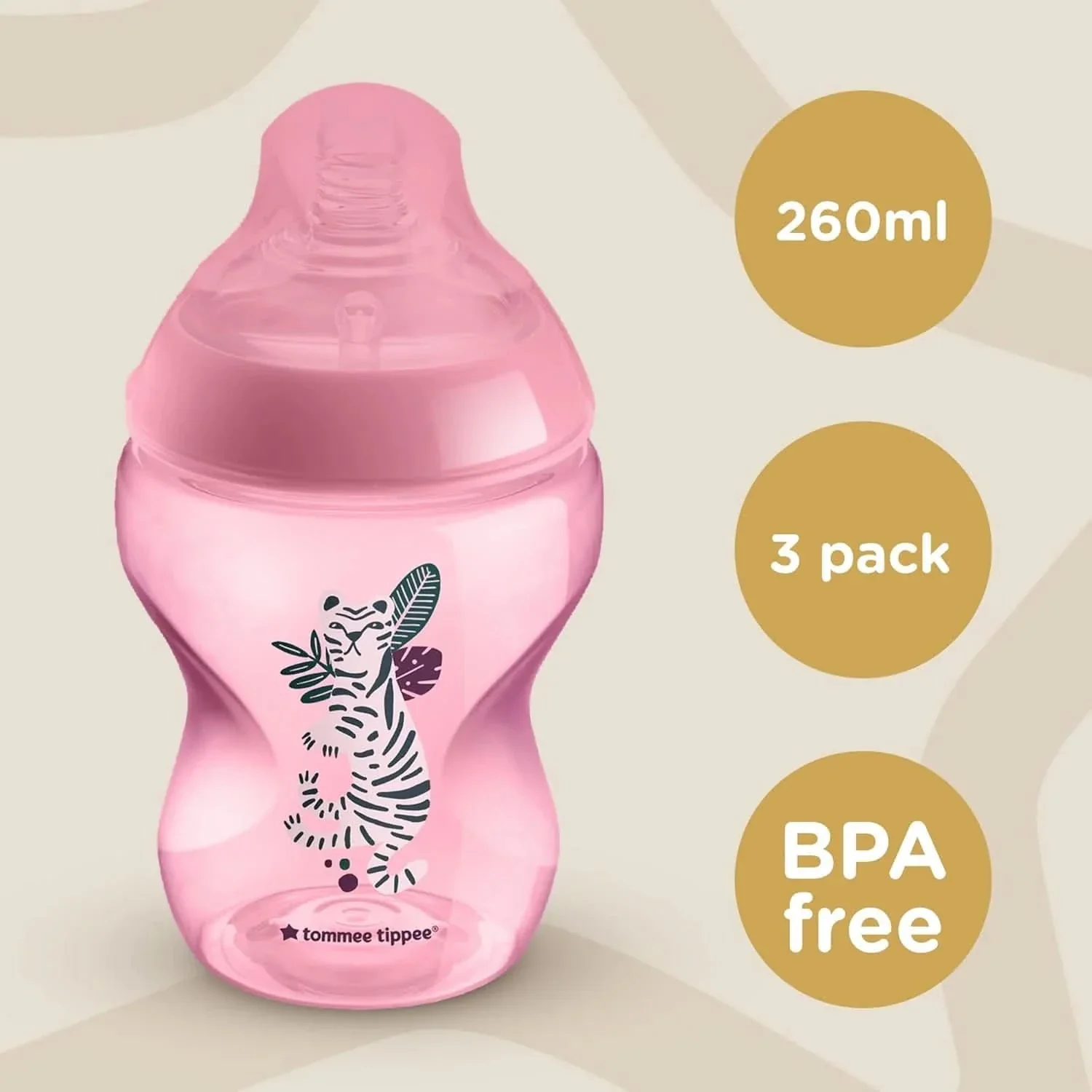 Tommee Tippee Closer To Nature 3 Midnight Jungle Baby Bottles - Image 3