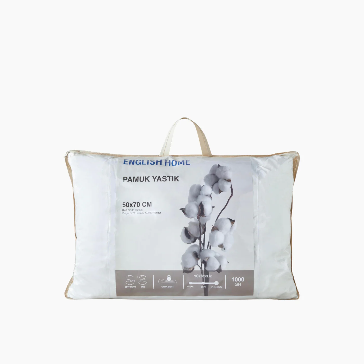 EH Living Comfy Cotton Pillow 50x70 cm White - Image 4
