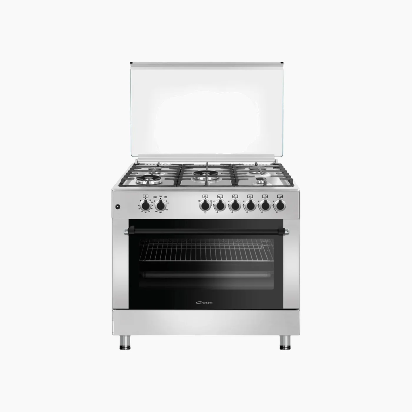 Conti Gas Cooker - 90 Cm - 5 Burners Cast Iron