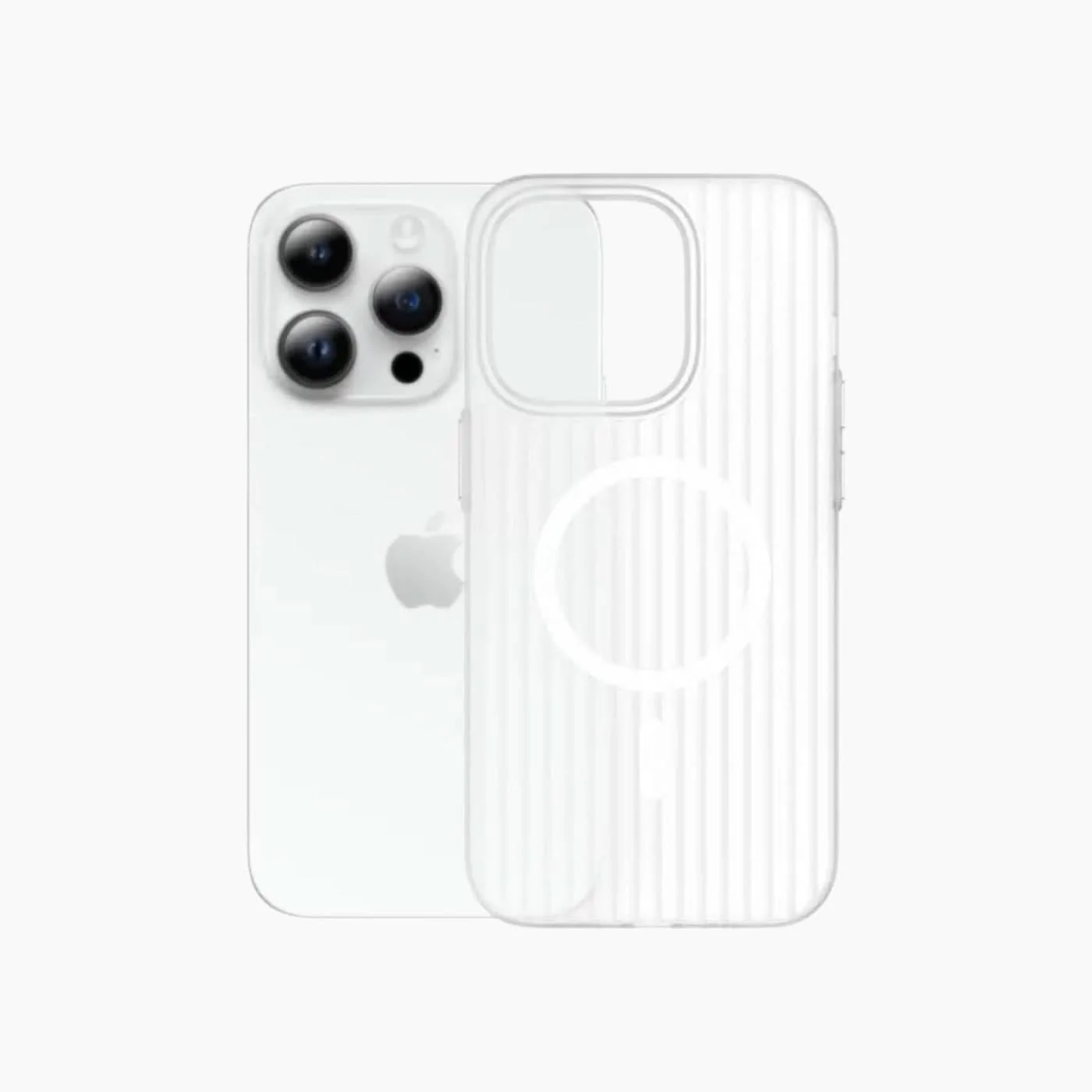 Catchy Jo Corrugated Pattern iPhone Wireless Charger Case