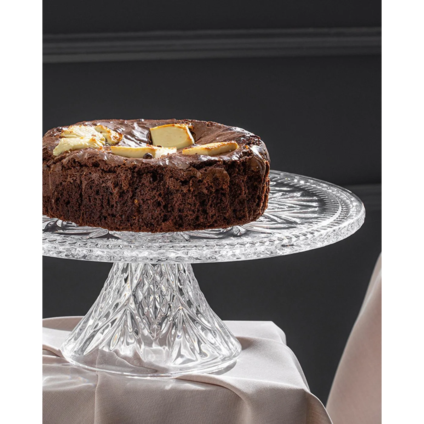 EH Living Cosmic Glass Cake Stand 30 cm Transparent - Image 2