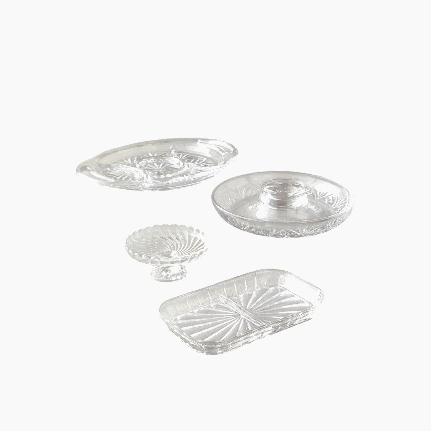 EH Living Cosmos Glass With 2 Sections Serving Ware 25x15 cm Transparent - Image 3