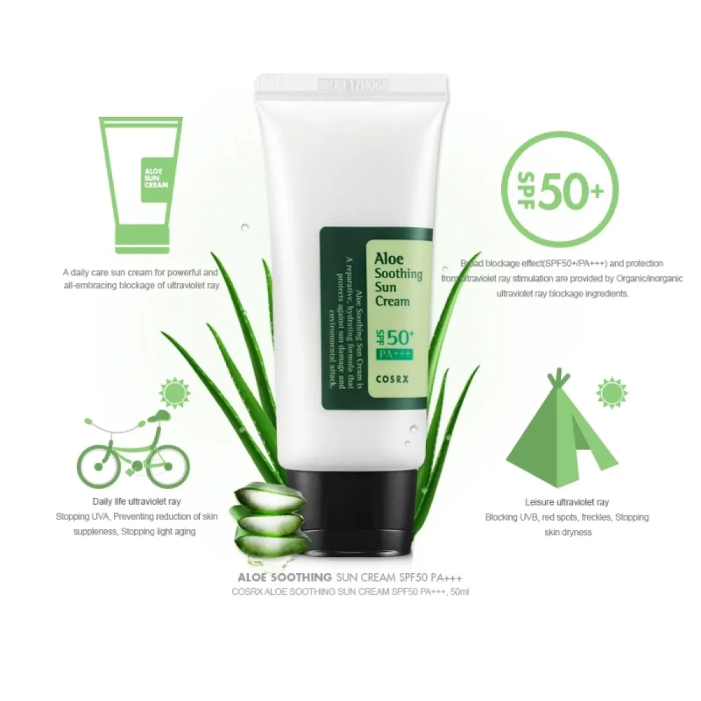 COSRX Aloe Soothing Sun Cream Sunscreen - Image 4