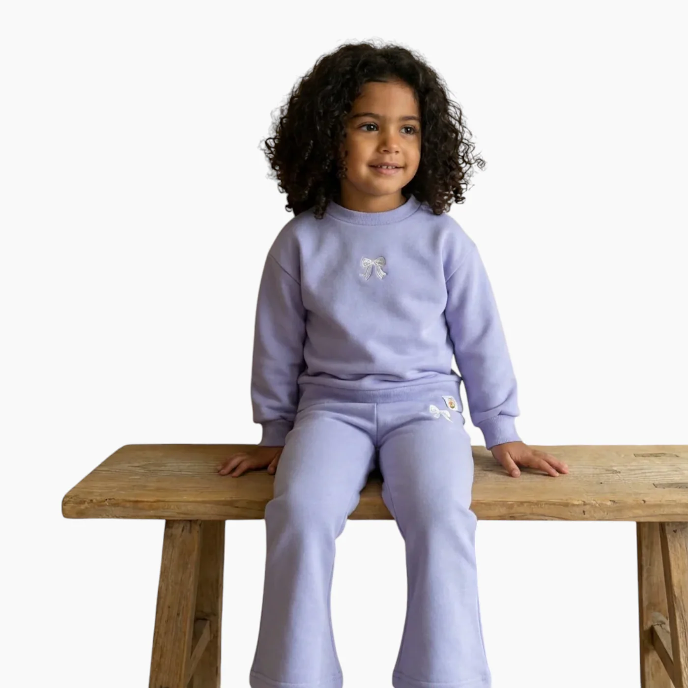 Cozy Kids Bow Set Outfit - Image 10