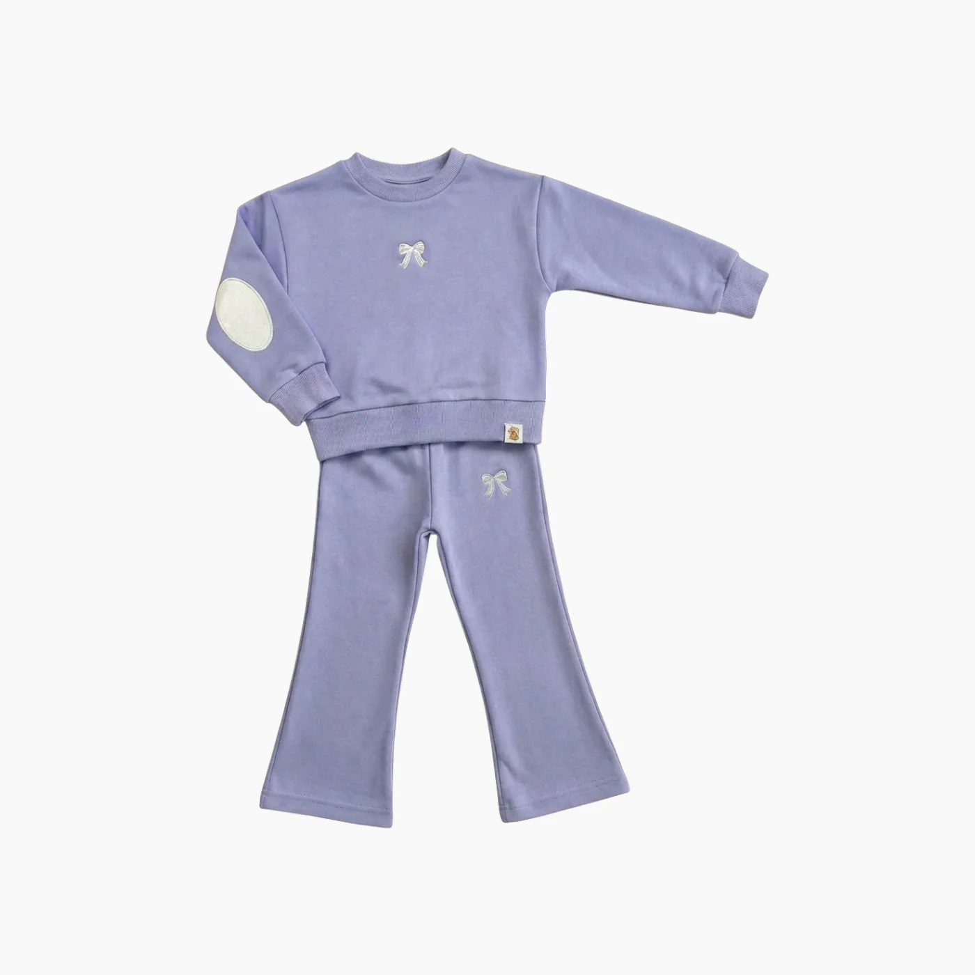 Cozy Kids Bow Set Outfit - Image 9