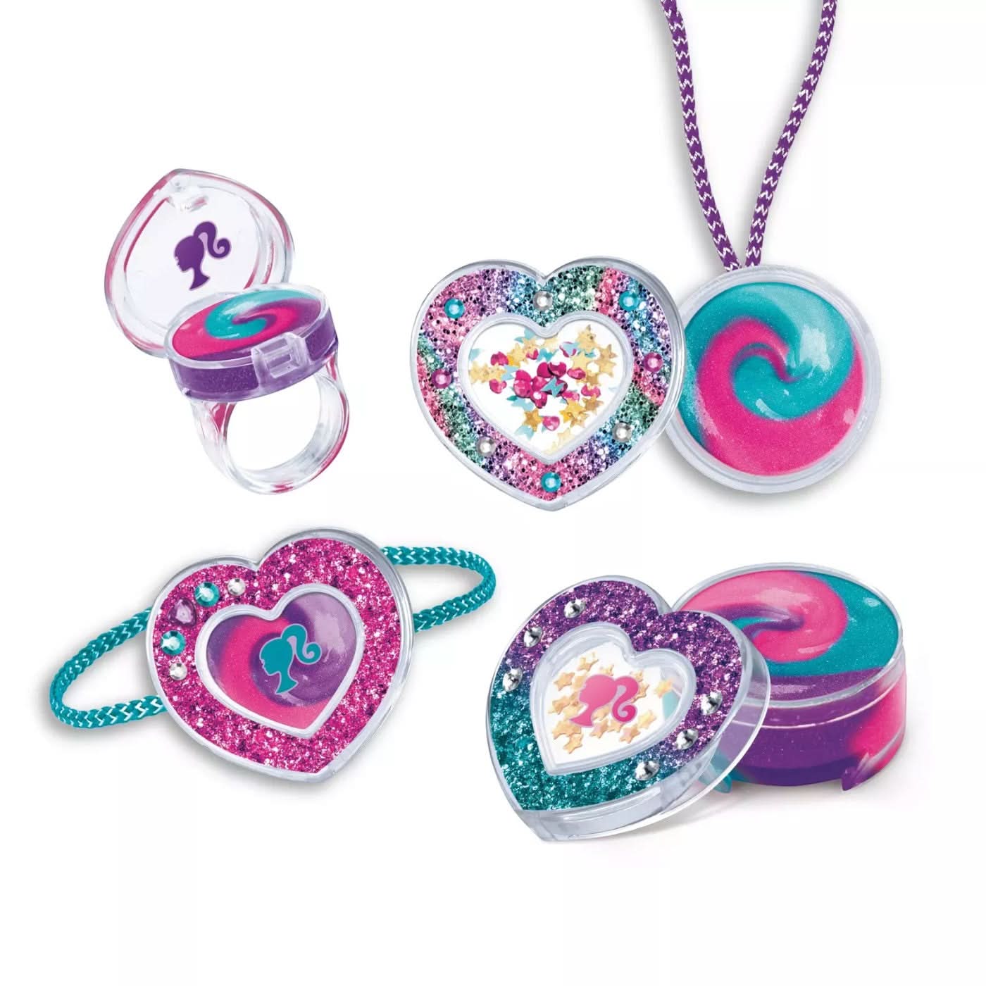 Cra-Z-Art Barbie Sparkling Sweet Heart Lip Gloss Lockets Craft Kit - Image 5