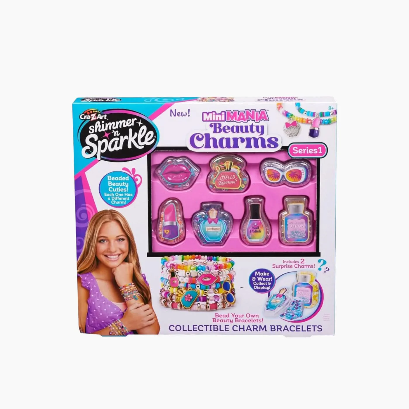 Cra-Z-Art Shimmer 'N Sparkle Mini Mania Beauty Charms Bracelet Maker Kit - Image 5