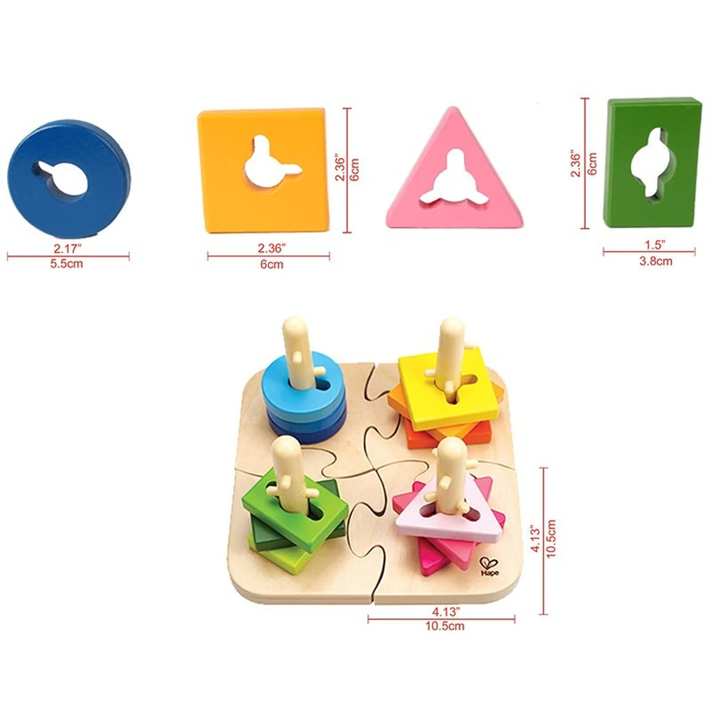 Hape Wooden Peg Puzzle - Image 3