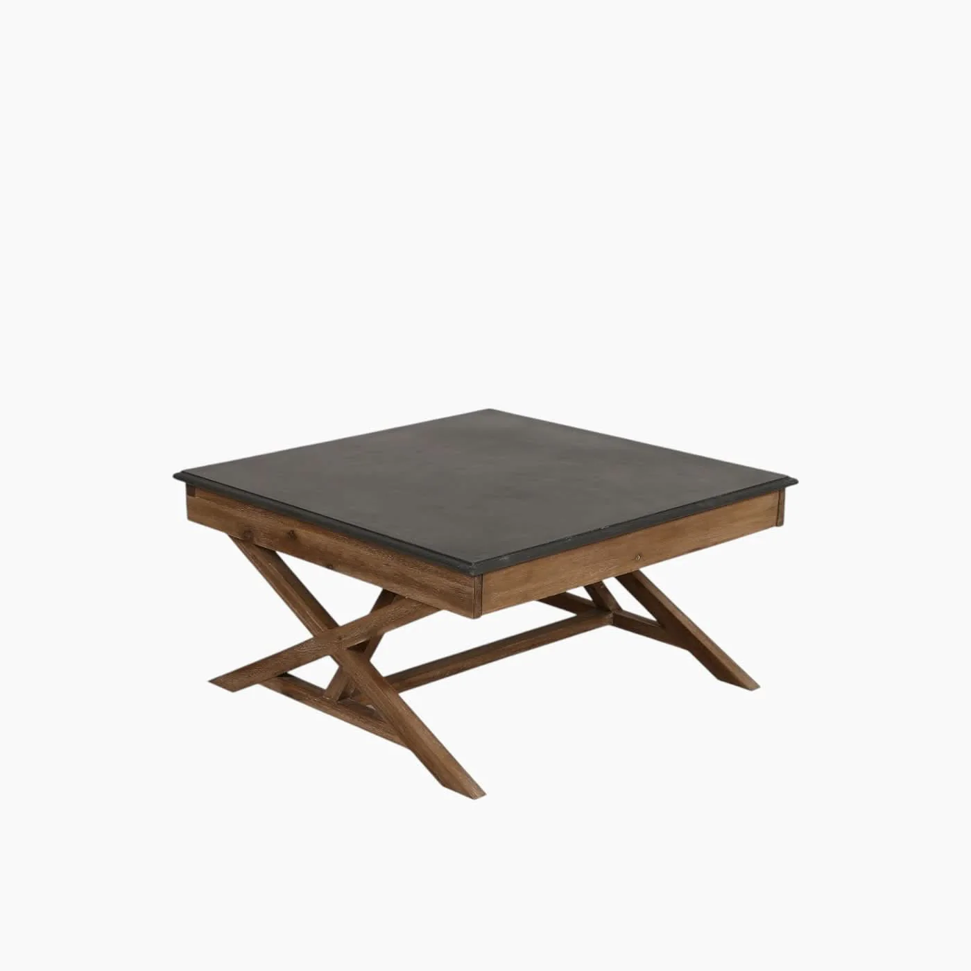 Splendido Home Furniture Crossbars & Concrete Top Coffee Table - Image 2