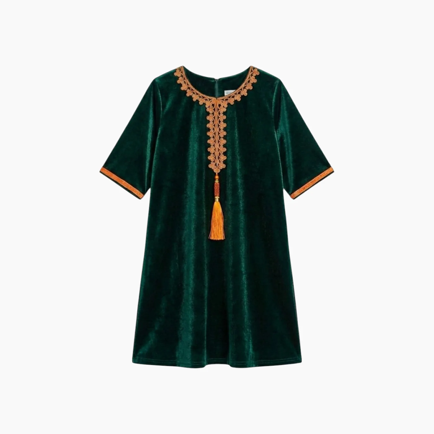 Kaftans Girl's Cotton Velvet Closed Zeya Abbay - Image 4