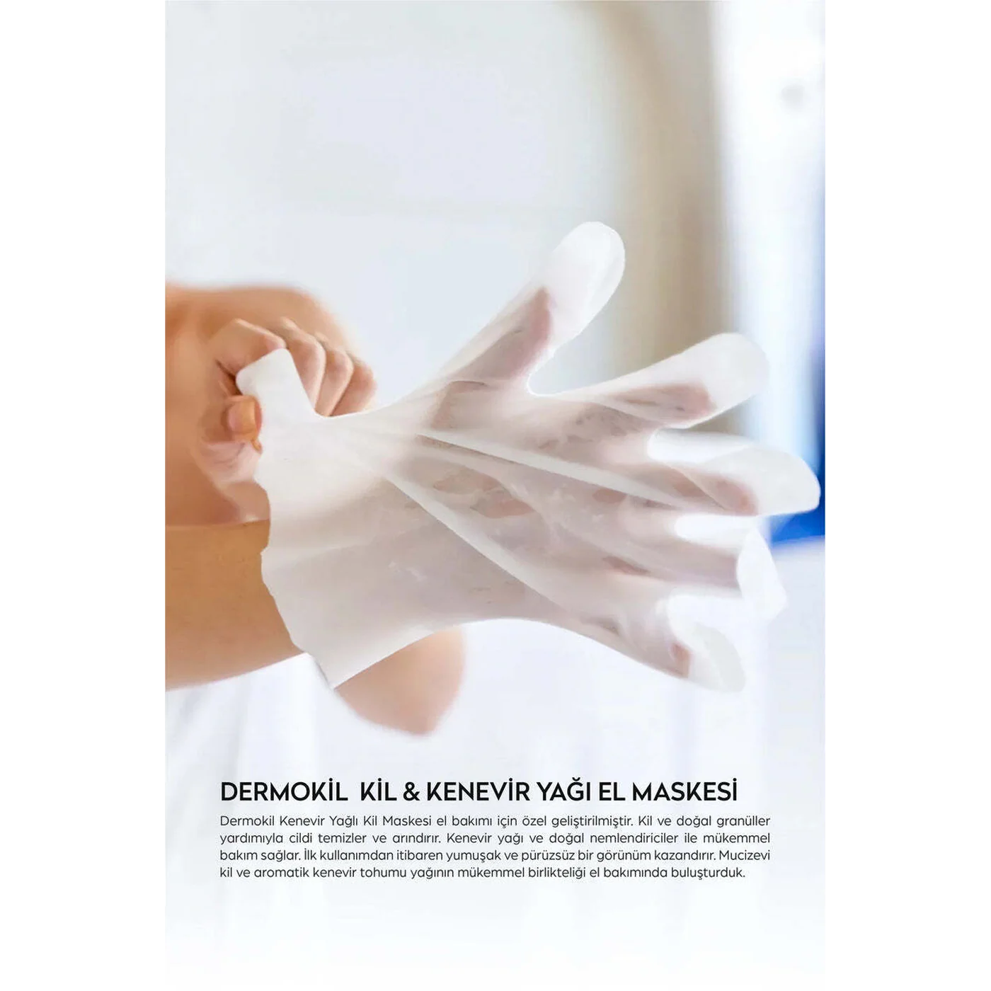 Dermokil Hand Care Mask with Clay & Hemp Seed Oil - Image 2