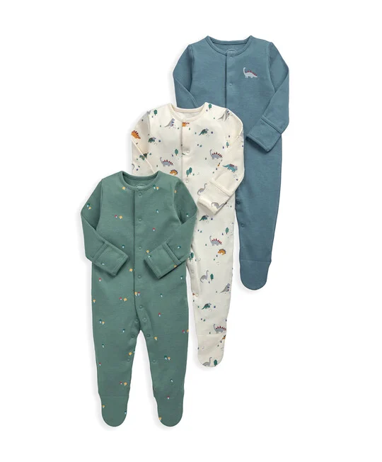 Dinosaurs Sleepsuits (Pack of 3) - Image 3