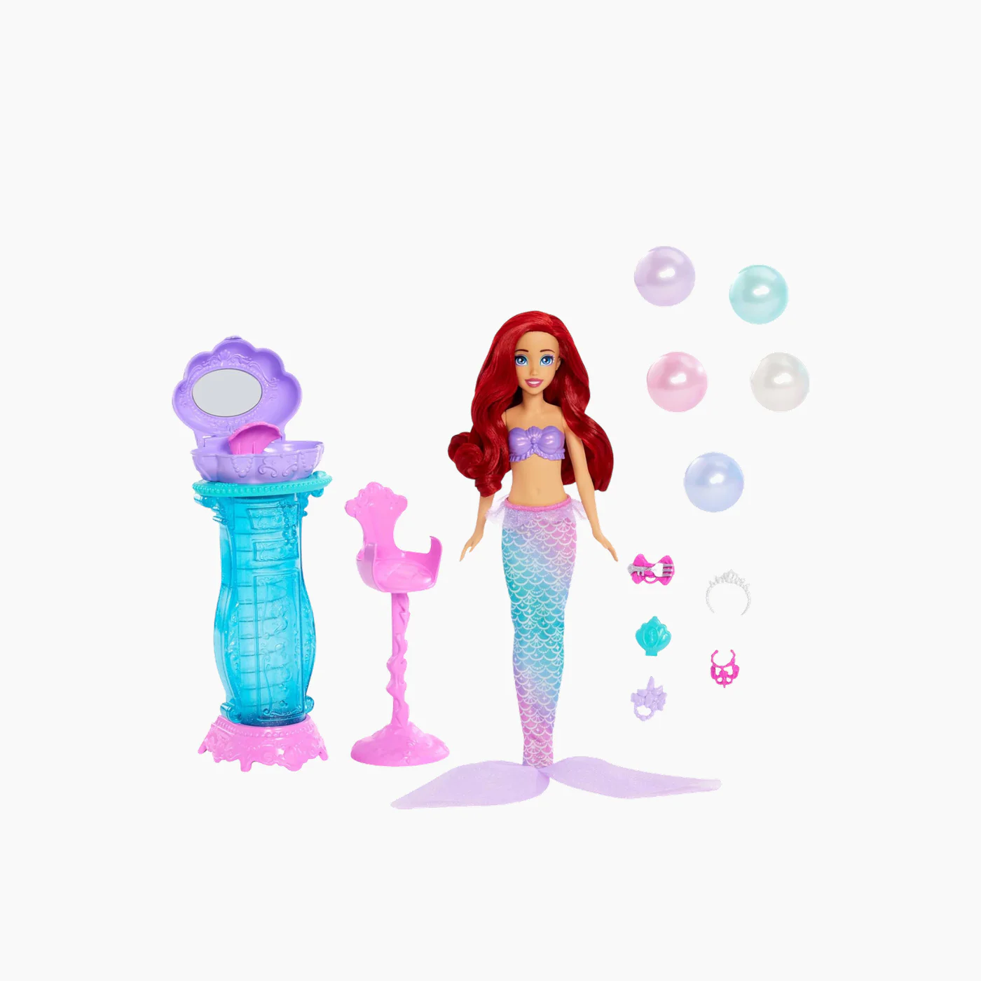Mattel Disney Princess Fashion Doll Ariel Mermaid Surprise Feature Doll - Image 3