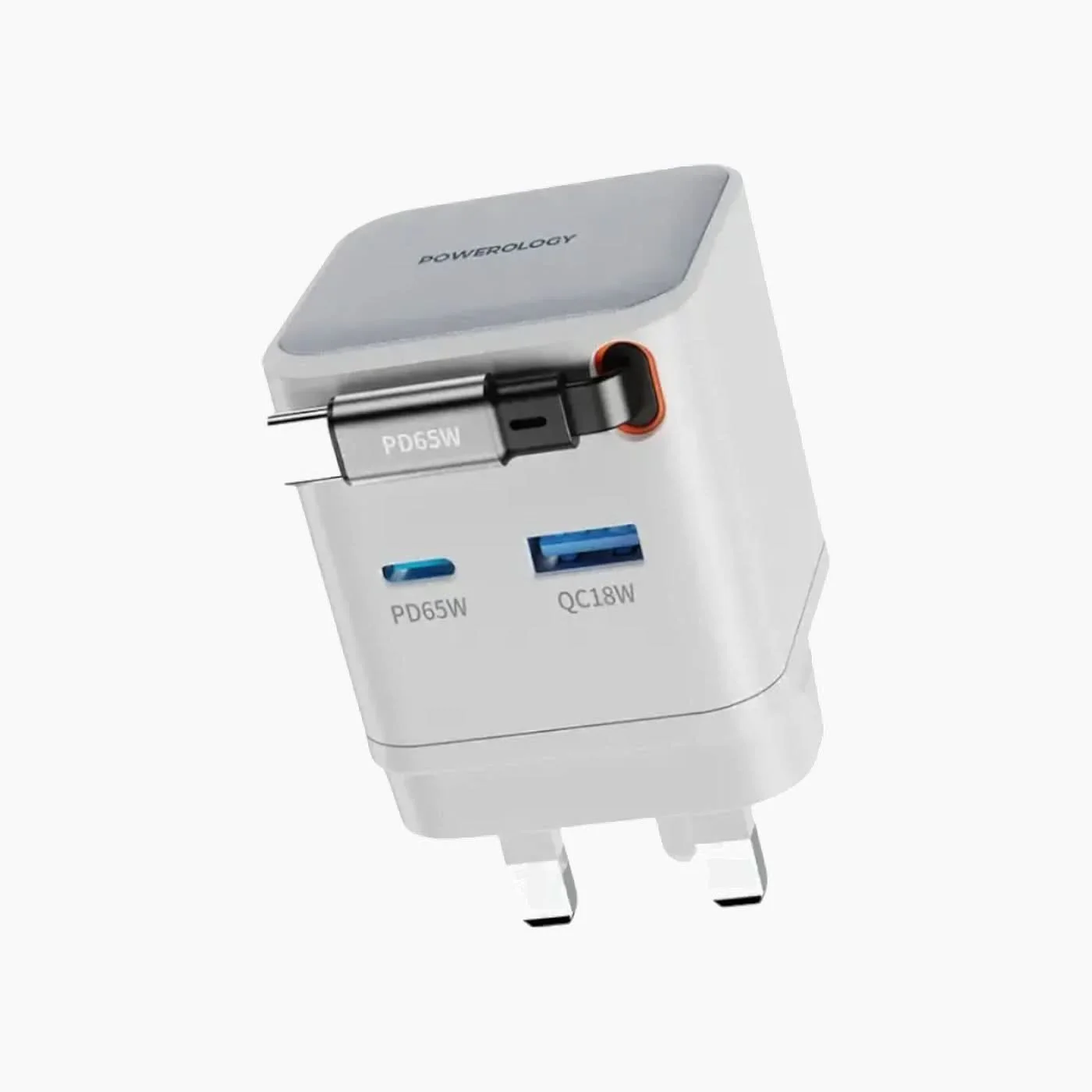 Powerology Retractable GaN Charger - Image 14